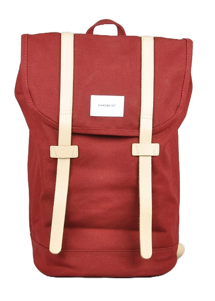 Sandqvist Zaino in tela unisex Stig SQA097 rosso chiaro