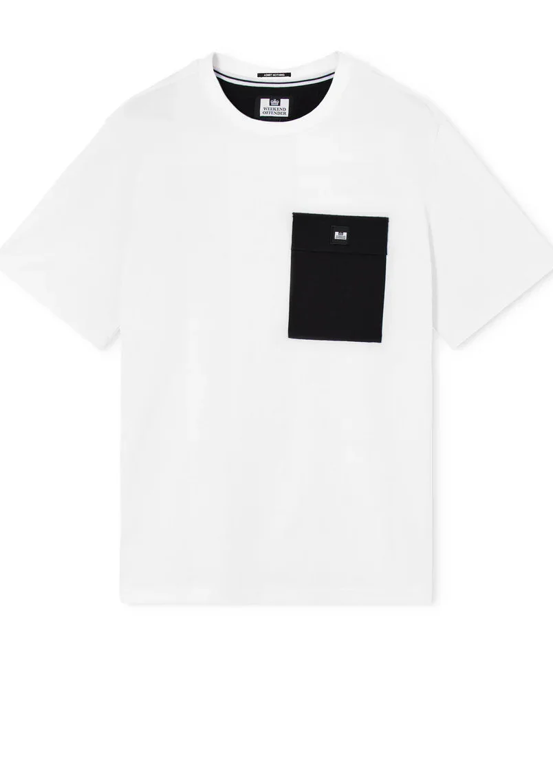 Weekend Offender T-Shirt da uomo manica corta Stiniva bianca