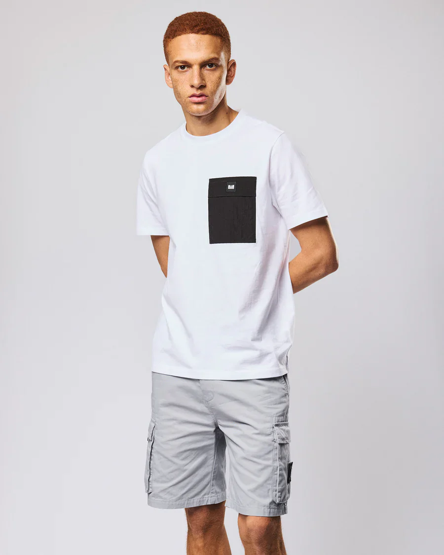 Weekend Offender T-Shirt da uomo manica corta Stiniva bianca - Image 3