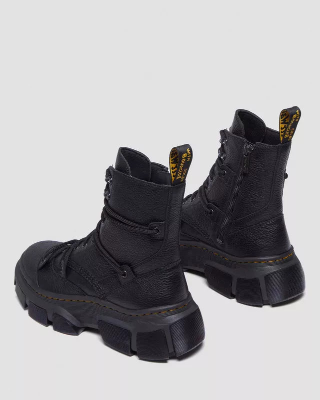 Dr Martens Stivali in pelle da donna DMXL a 8 occhielli neri - Image 4