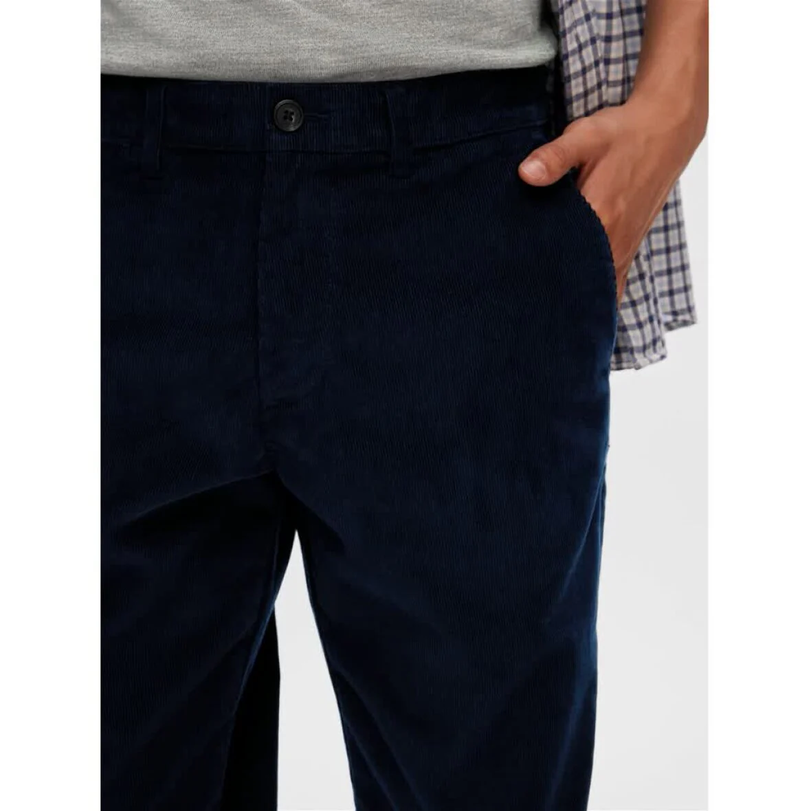 Selected Pantaloni da uomo in velluto Straight miles blu - Image 2