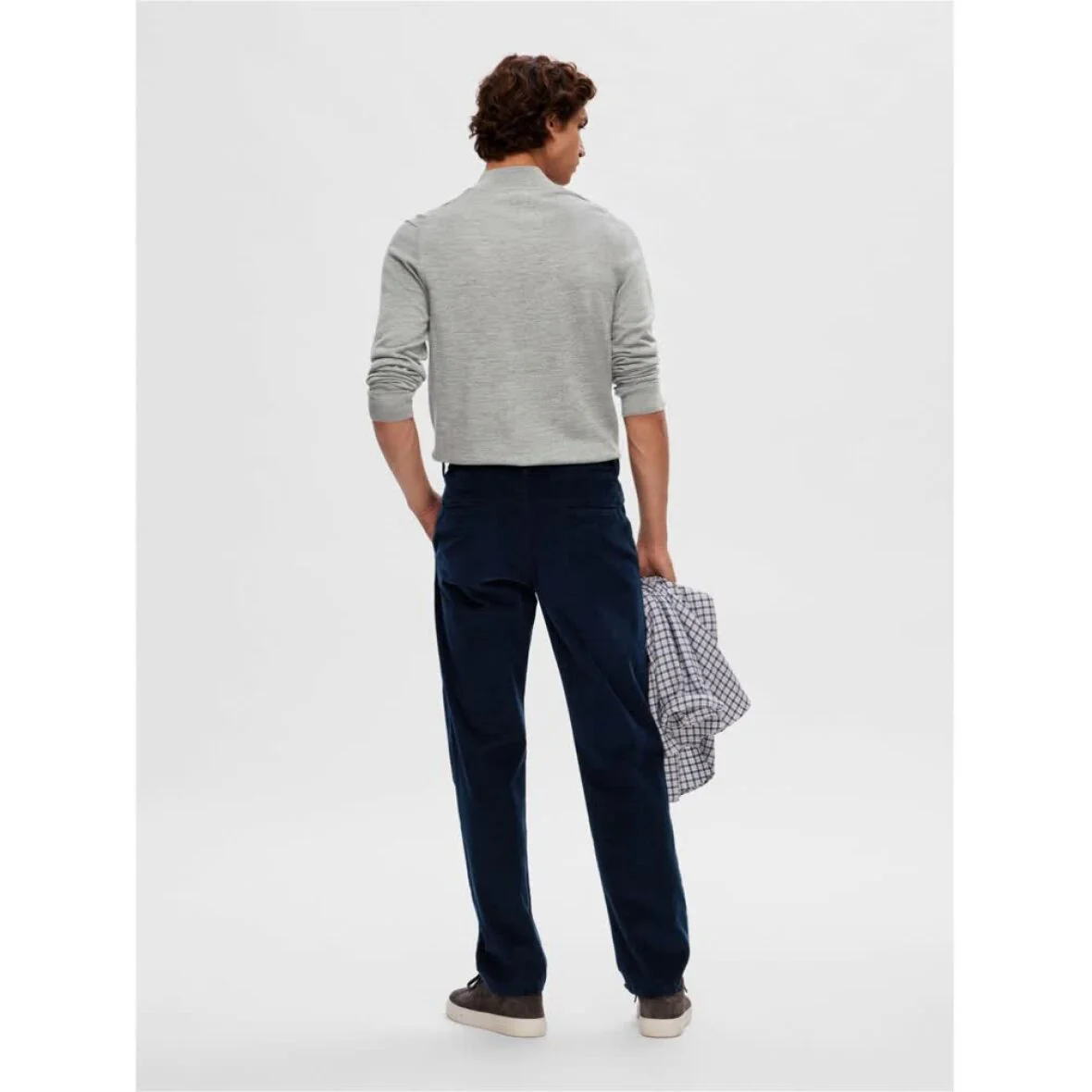 Selected Pantaloni da uomo in velluto Straight miles blu - Image 4