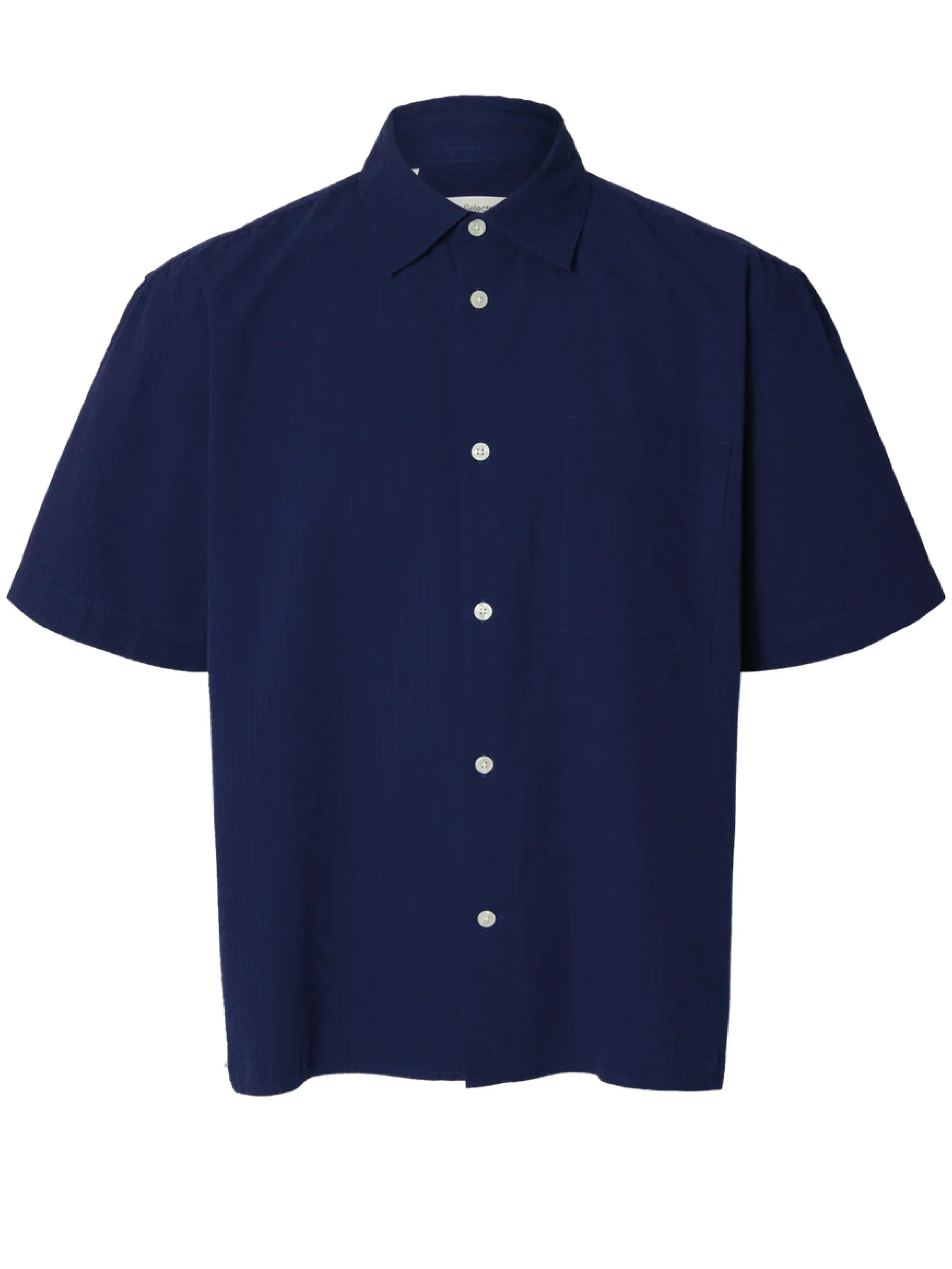 Selected Camicia da uomo manica corta Stuart blu