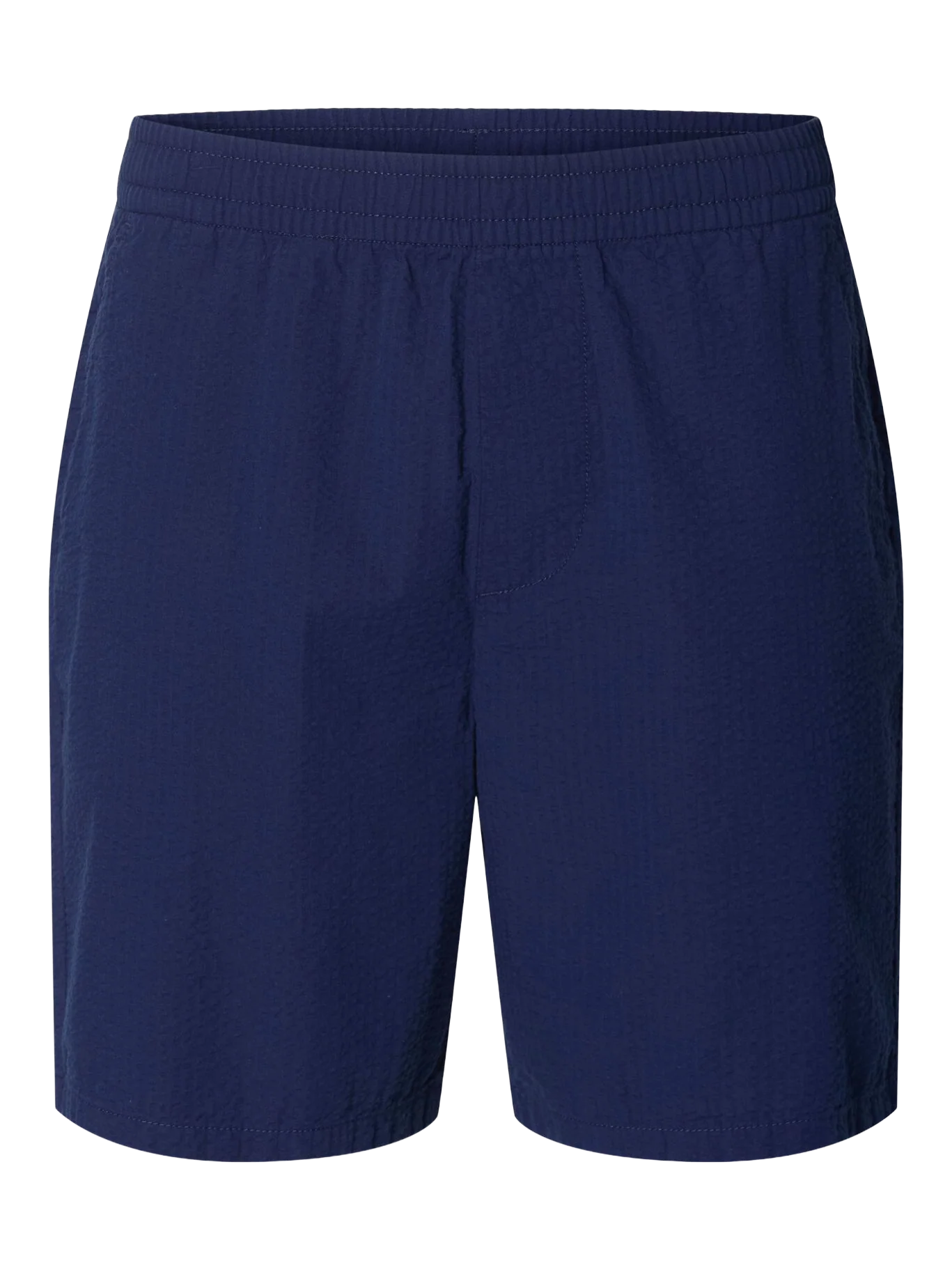 Selected Pantaloncino da uomo Stuart seersucker blu