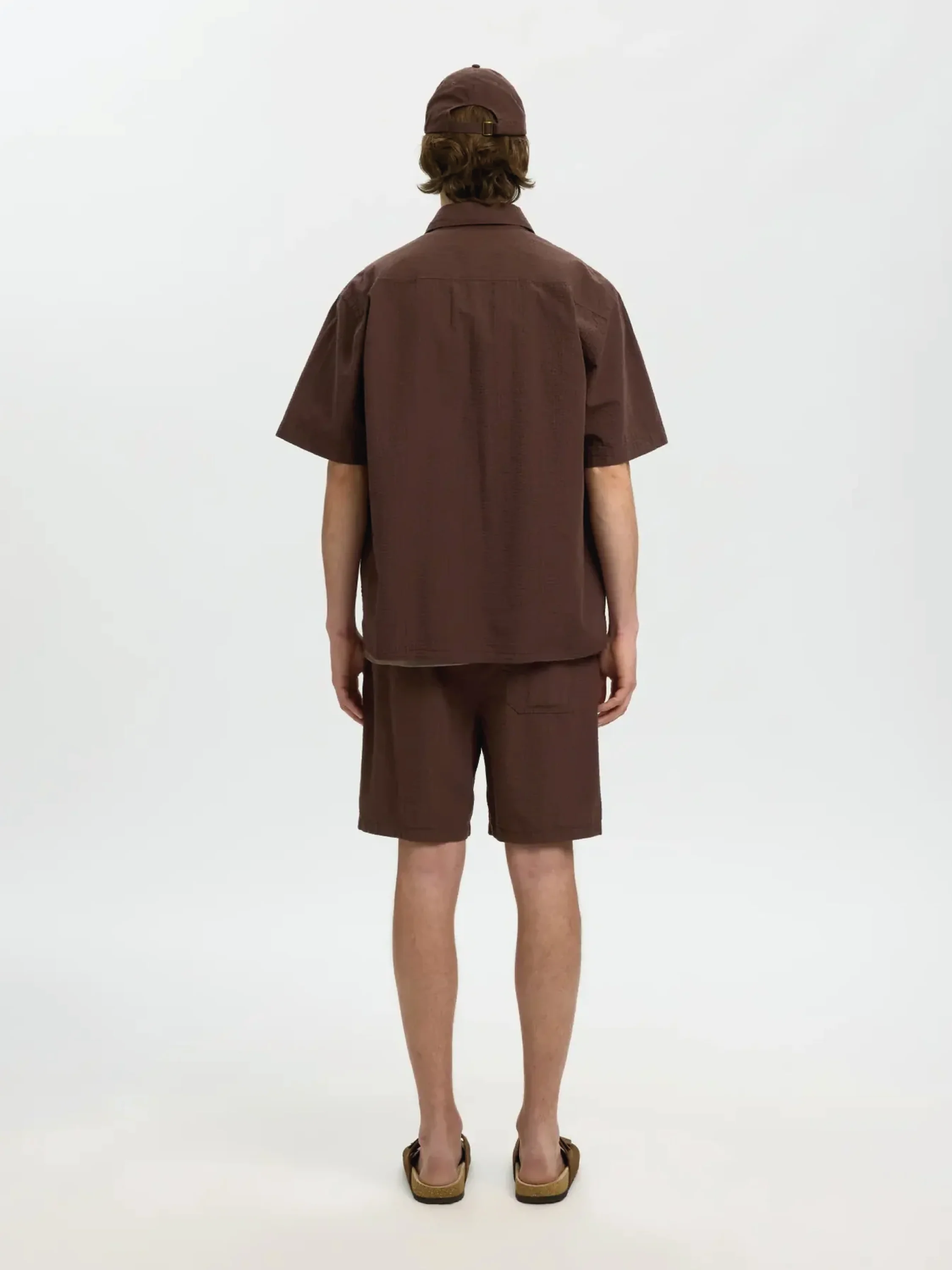 Selected Camicia da uomo manica corta Stuart marrone - Image 3