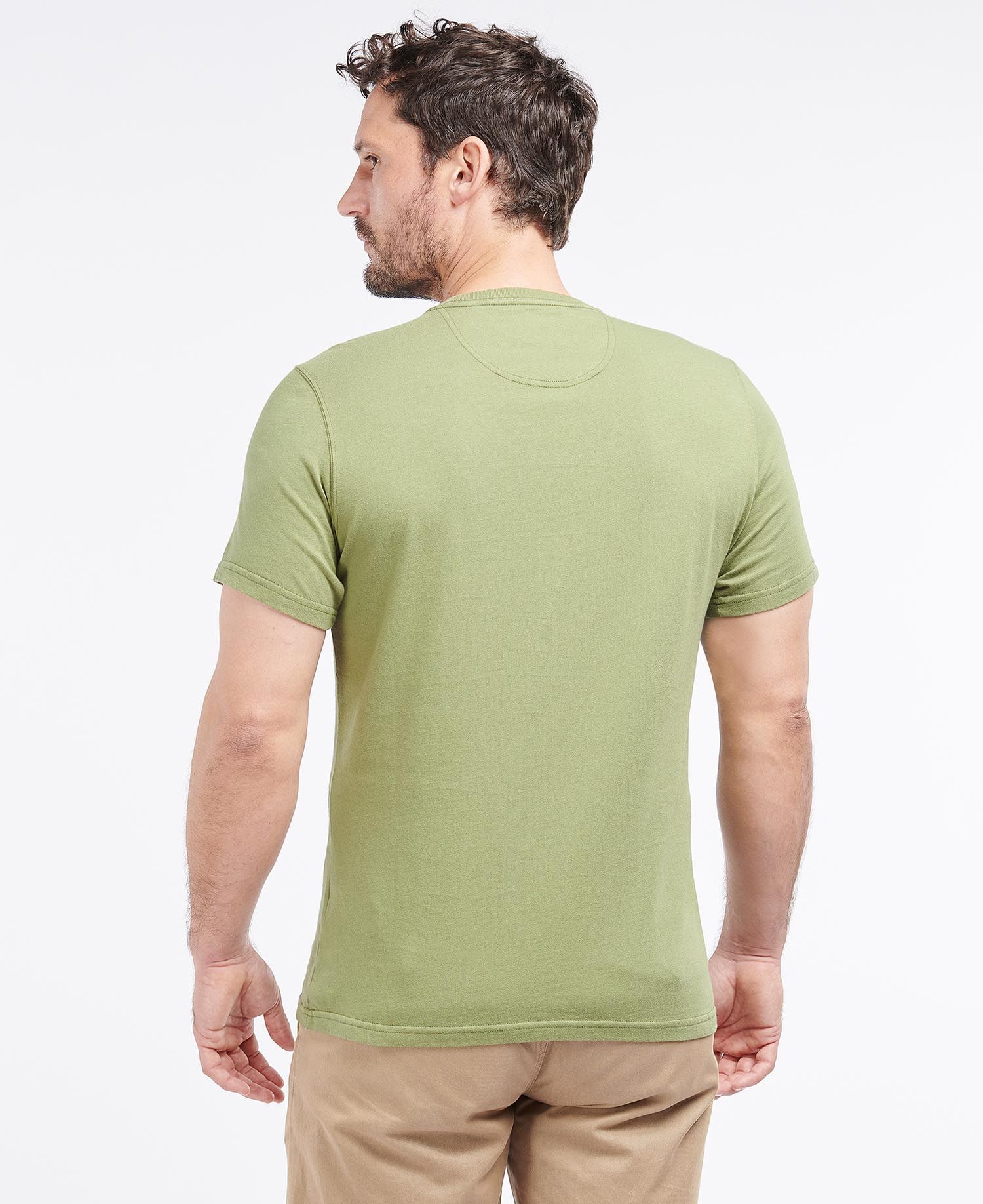 Barbour T-Shirt da uomo manica corta Essential verde - Image 4