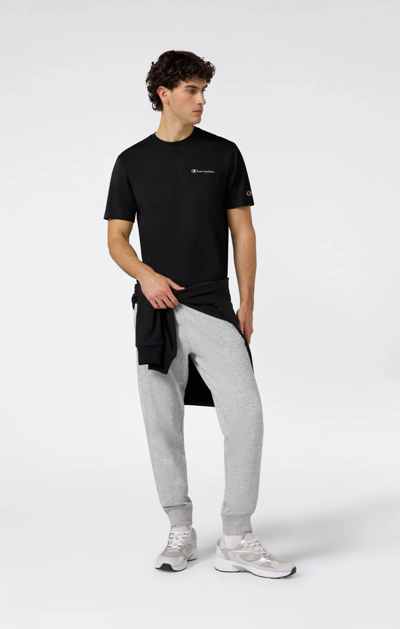 Champion T-Shirt da uomo manica corta Logo Ricamato Icons nera - Image 4