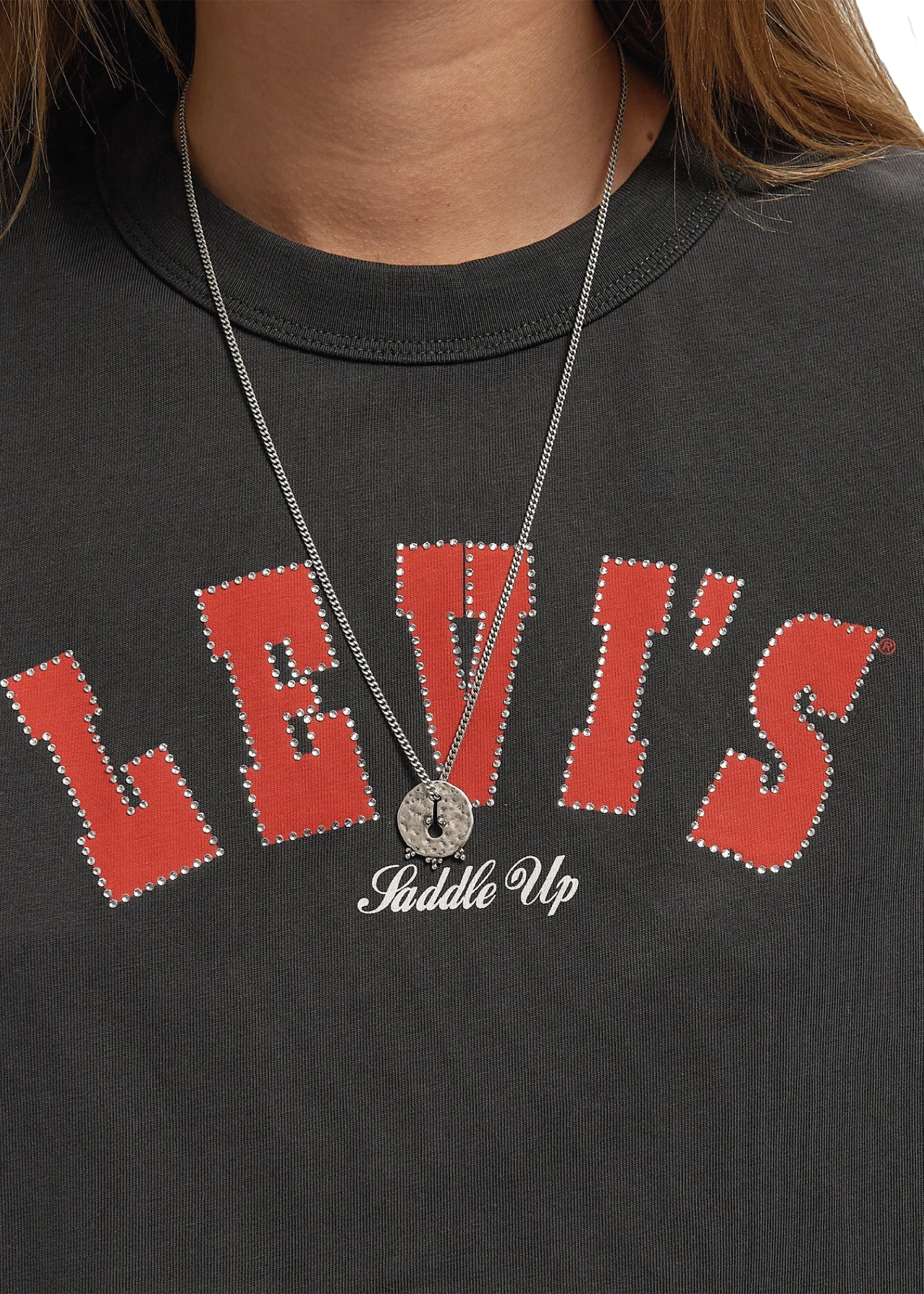 Levi's T-Shirt da donna manica corta Tabor nera - Image 3