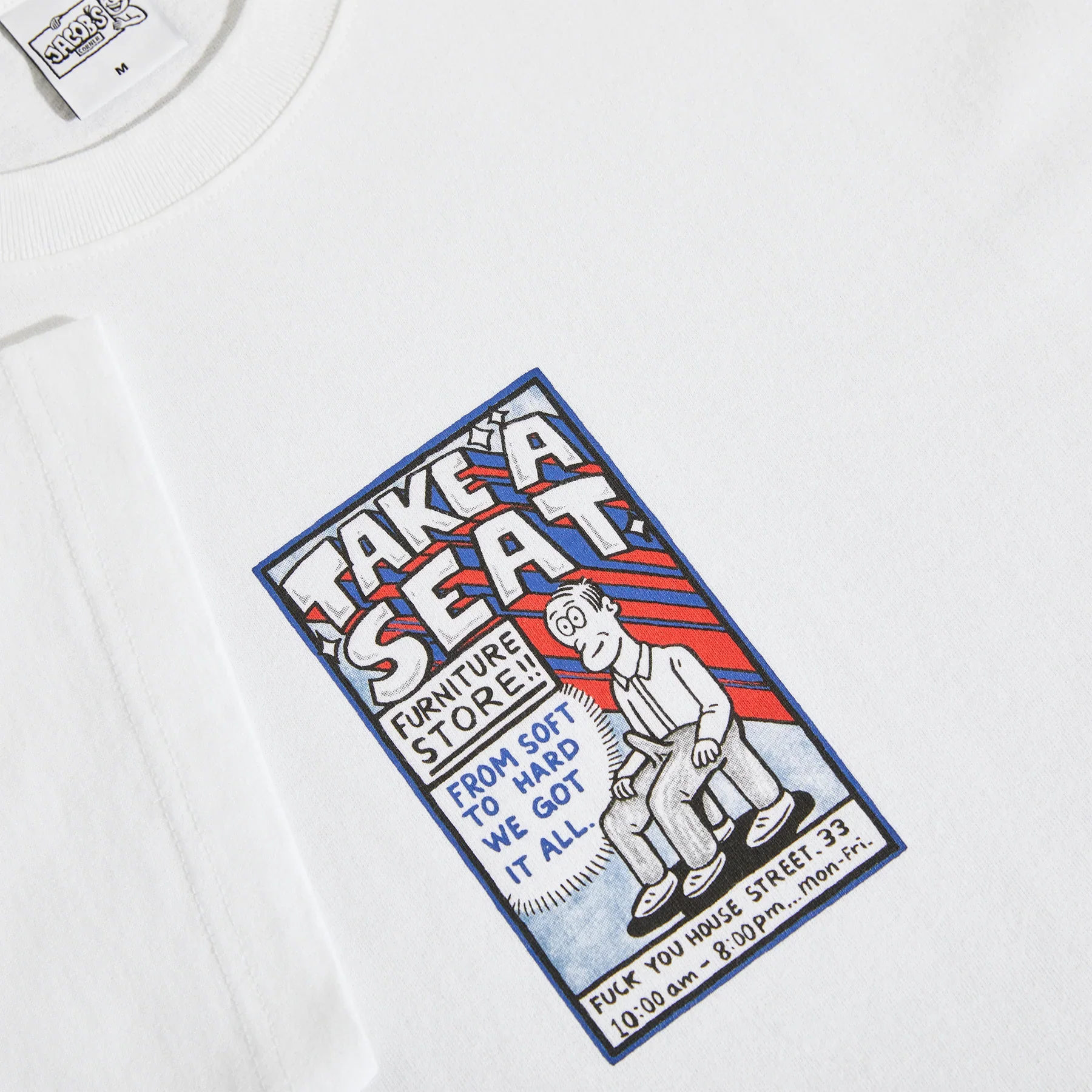 Polar Skate T-Shirt da uomo manica corta Take A Seat bianca - Image 3