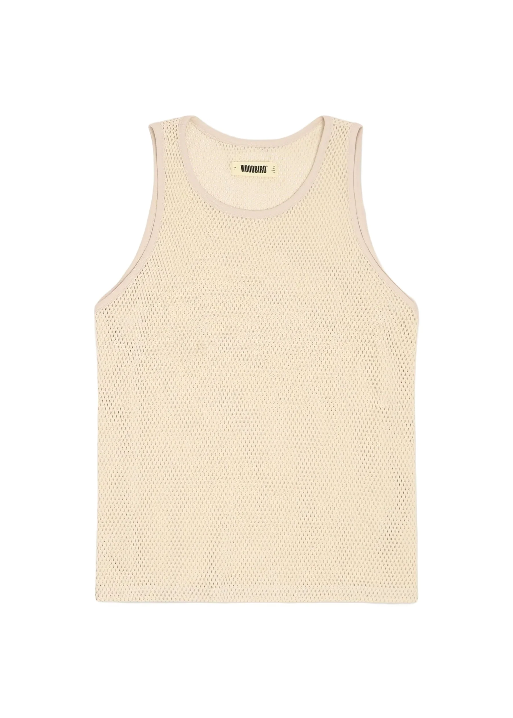 Woodbird Canotta da uomo Tank Mesh beige