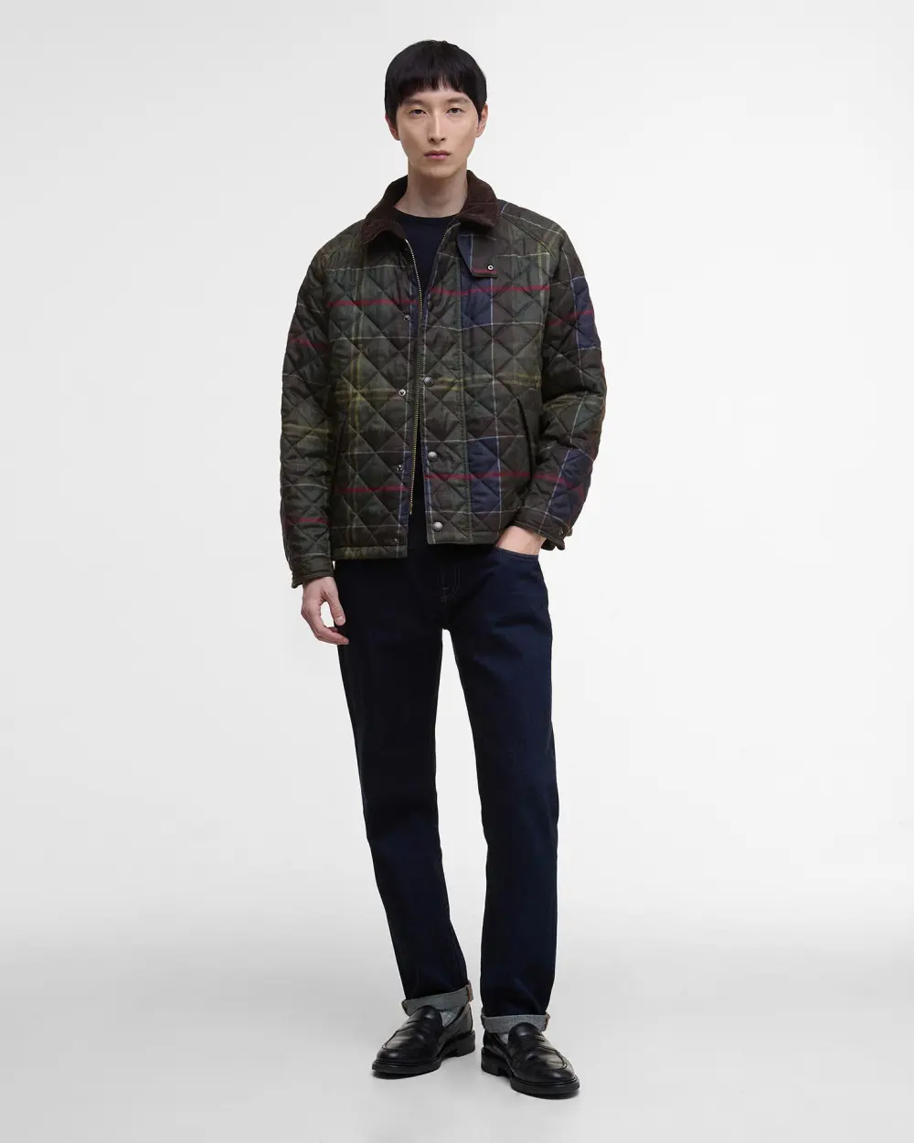 Barbour Giacca da uomo trapuntata in tartan Transport Quilt - Image 5