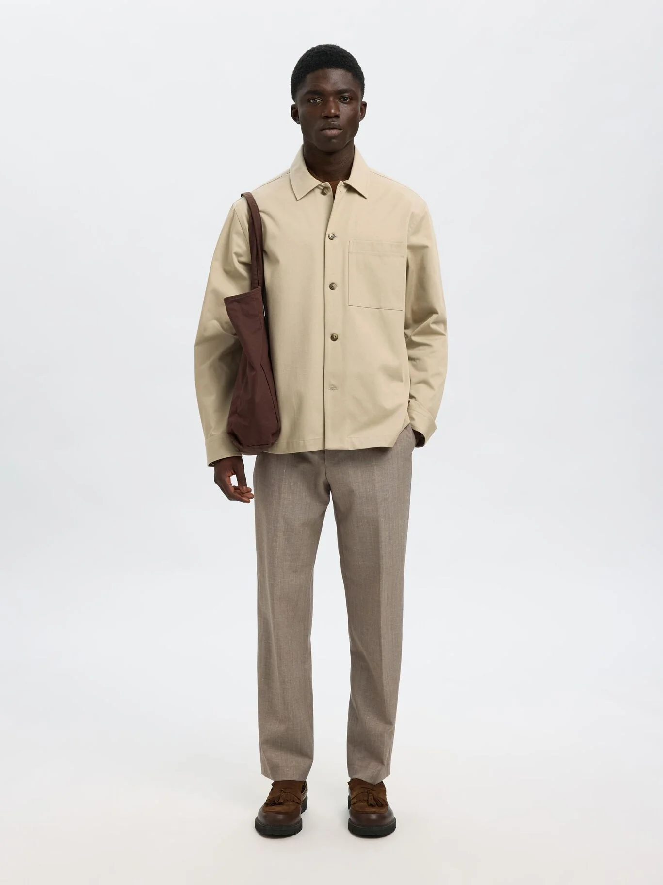 Selected Camicia da uomo Tate  beige - Image 2