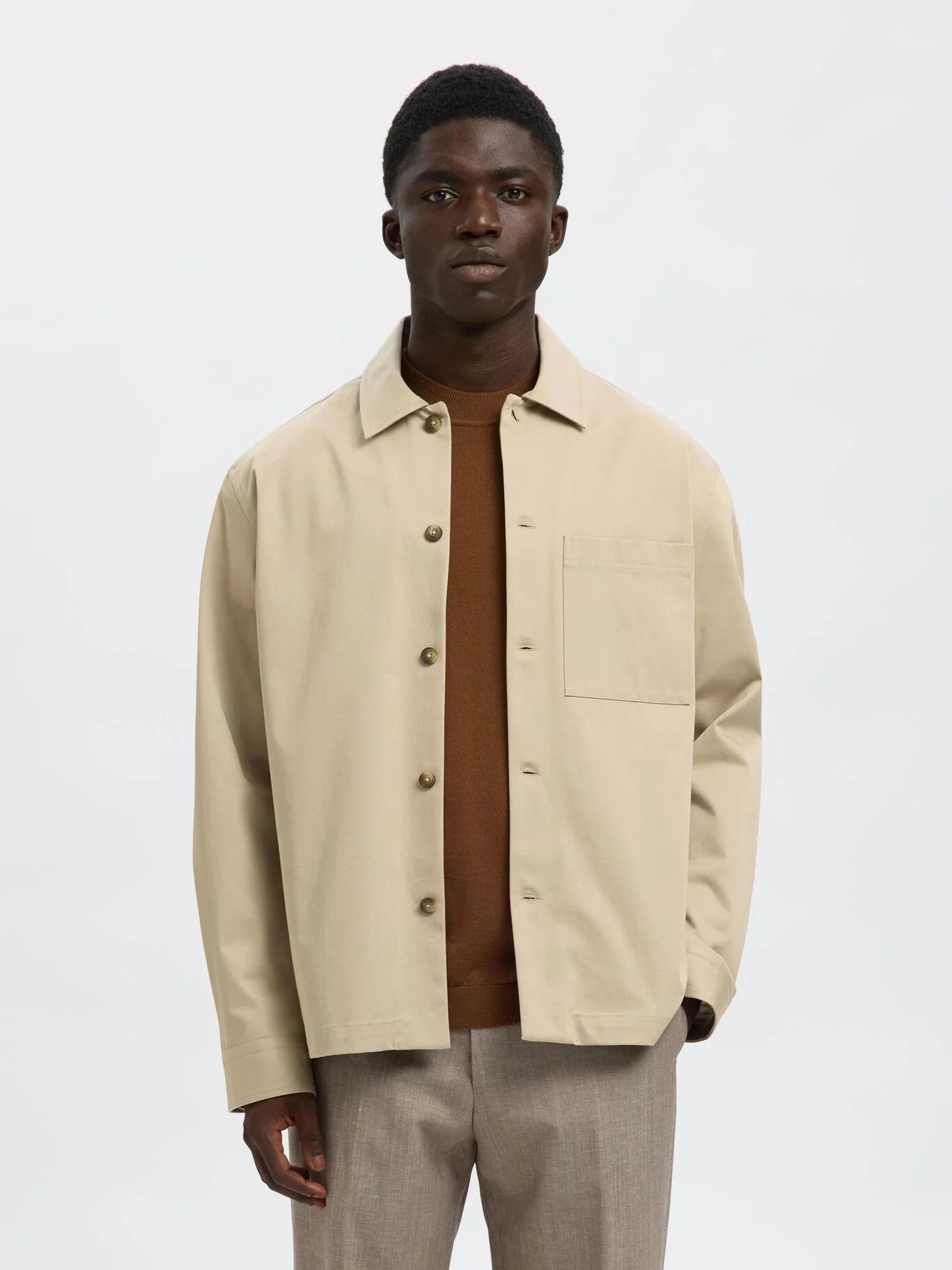 Selected Camicia da uomo Tate  beige - Image 3