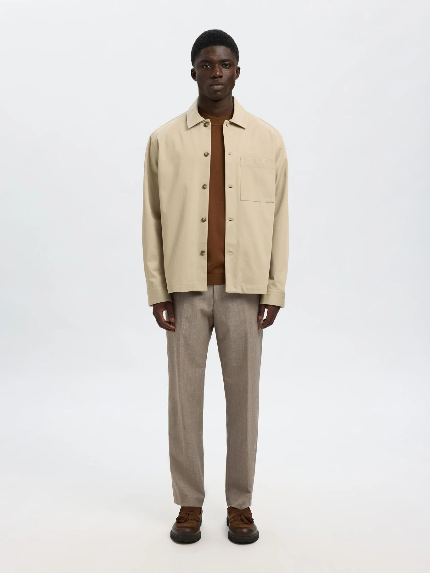 Selected Camicia da uomo Tate  beige - Image 5