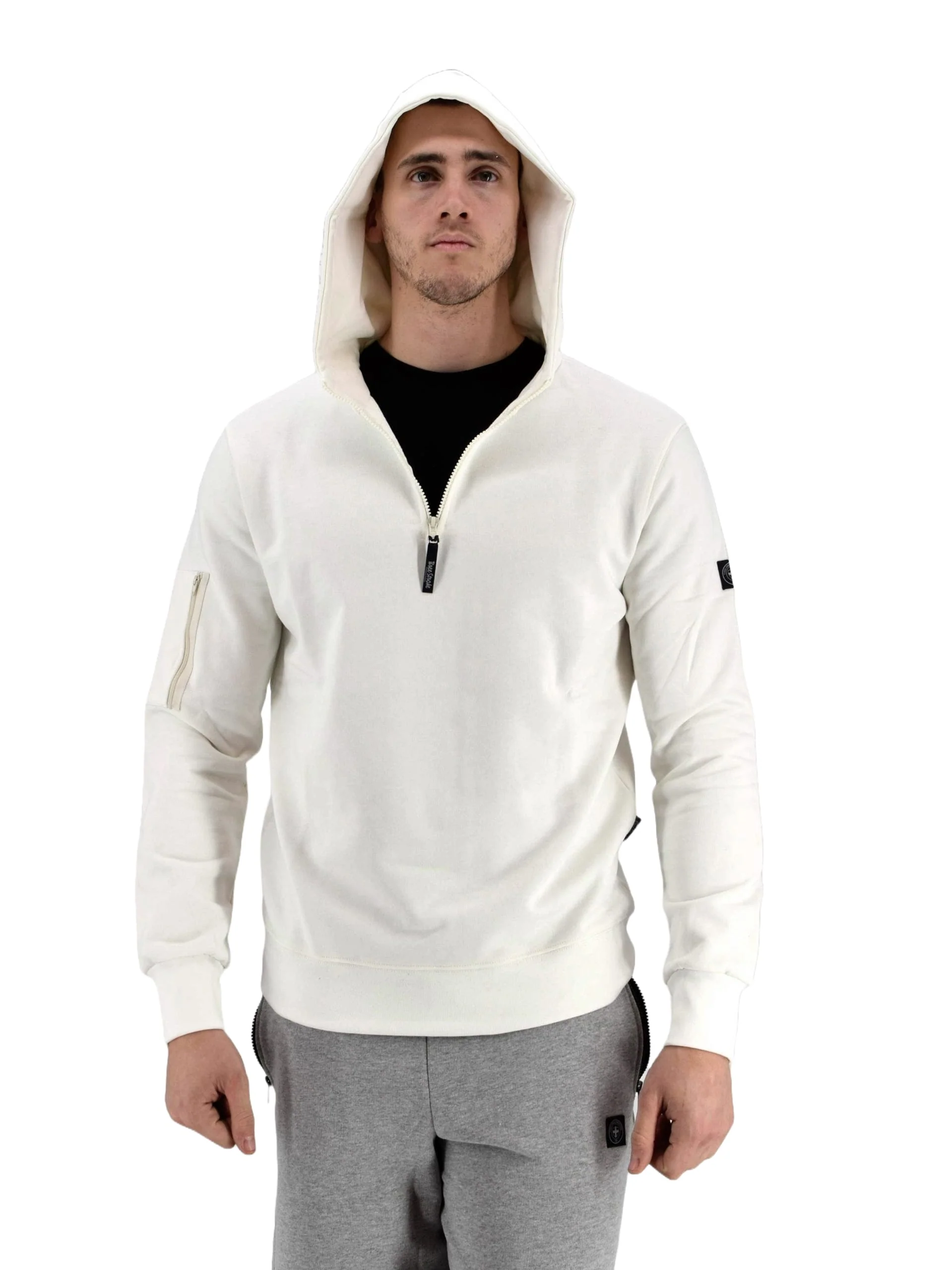 Three-Stroke Felpa Uomo Urban Ghost Avorio