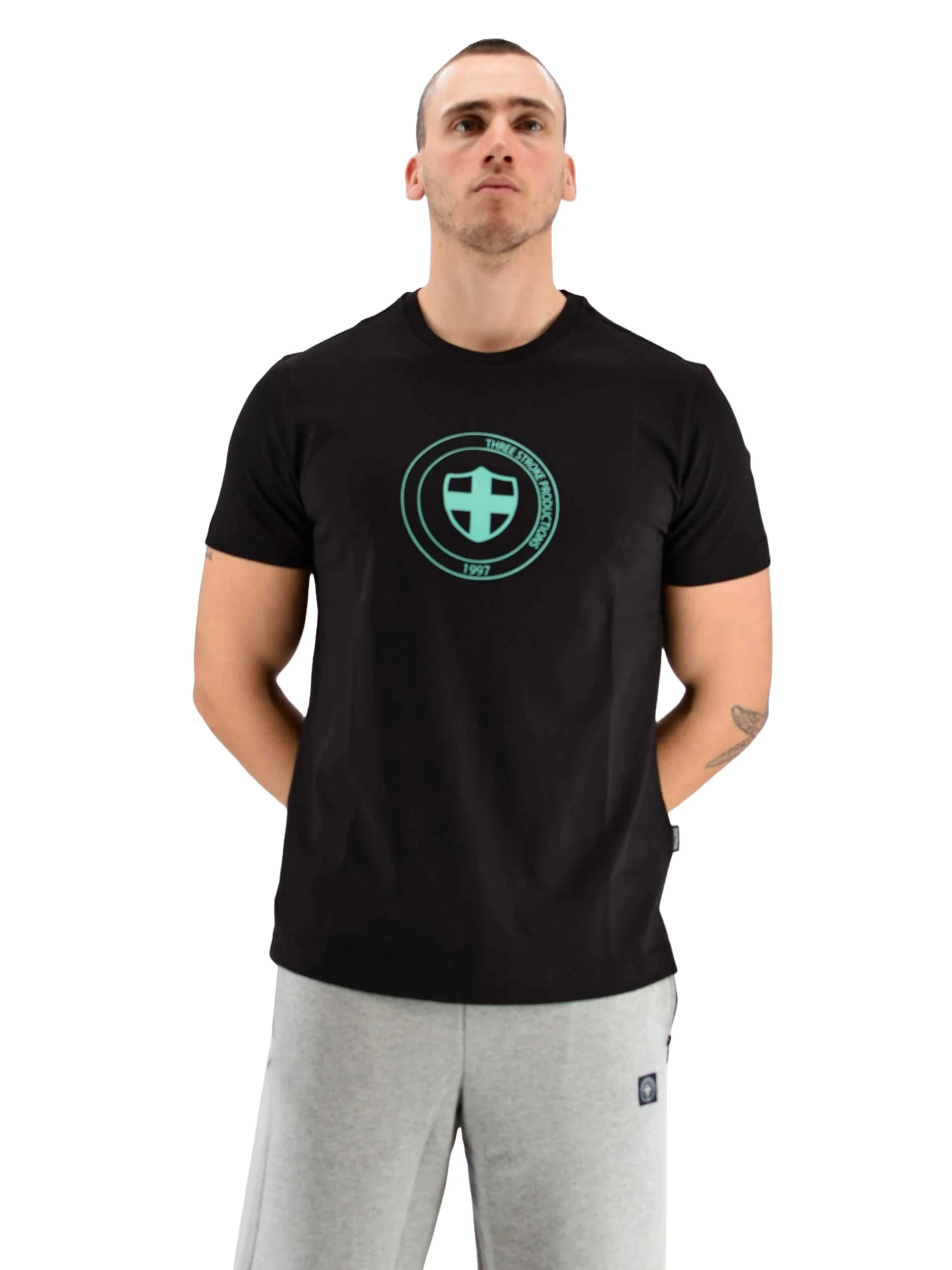 Three-Stroke T-Shirt Uomo New Era Nera
