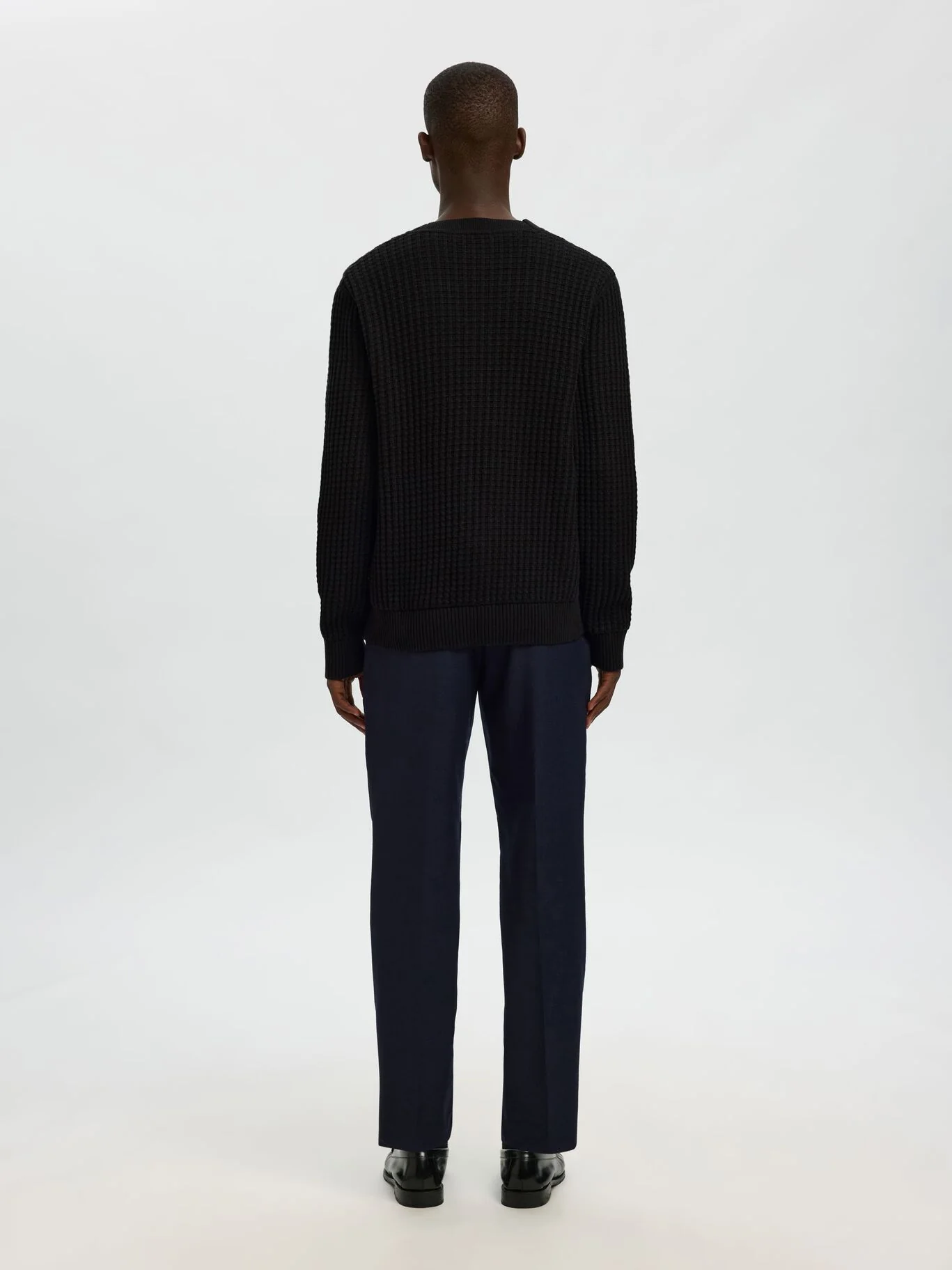 Selected Cardigan in cotone da uomo Tom nero - Image 4