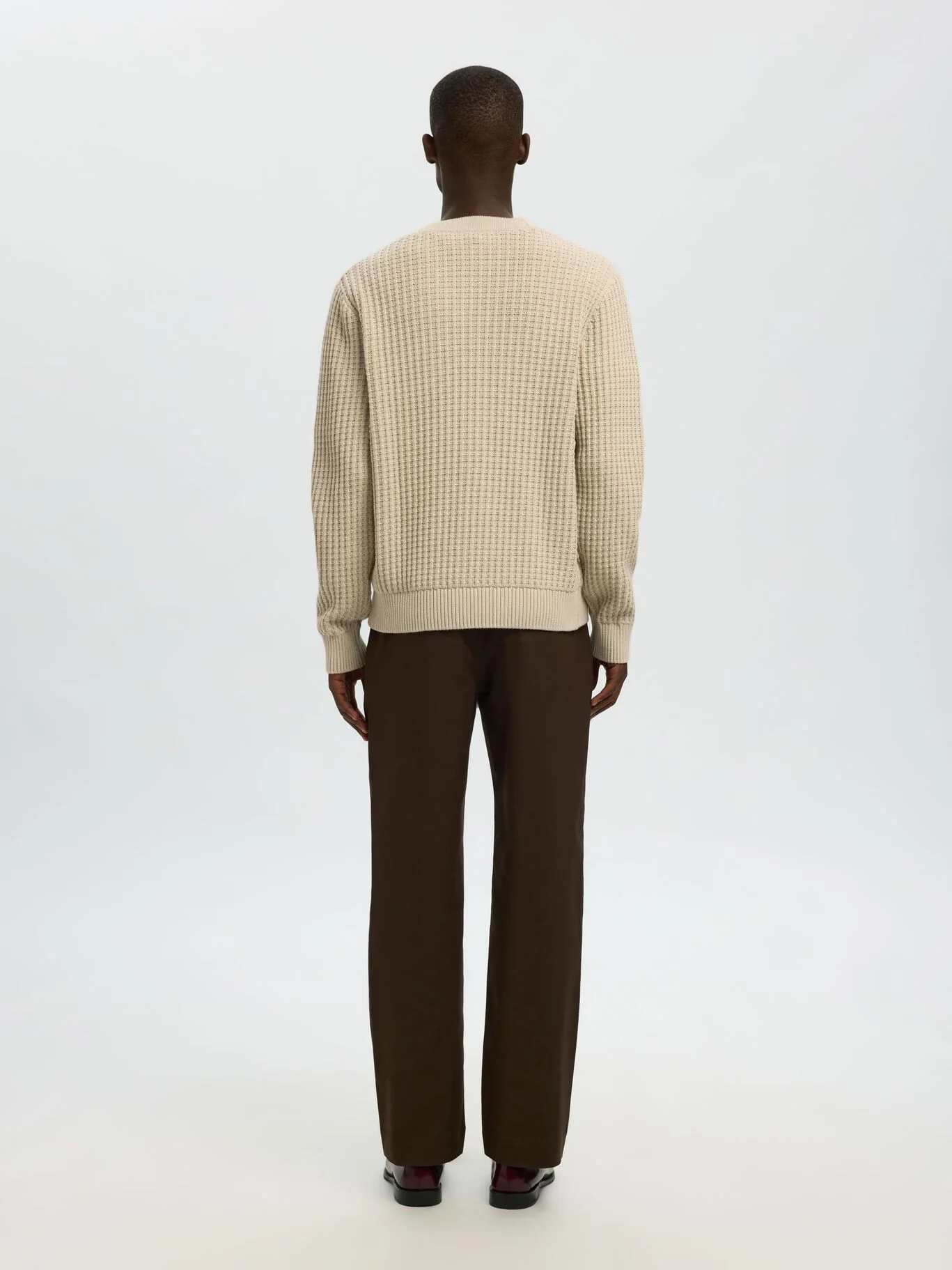 Selected Cardigan in cotone da uomo Tom beige - Image 4