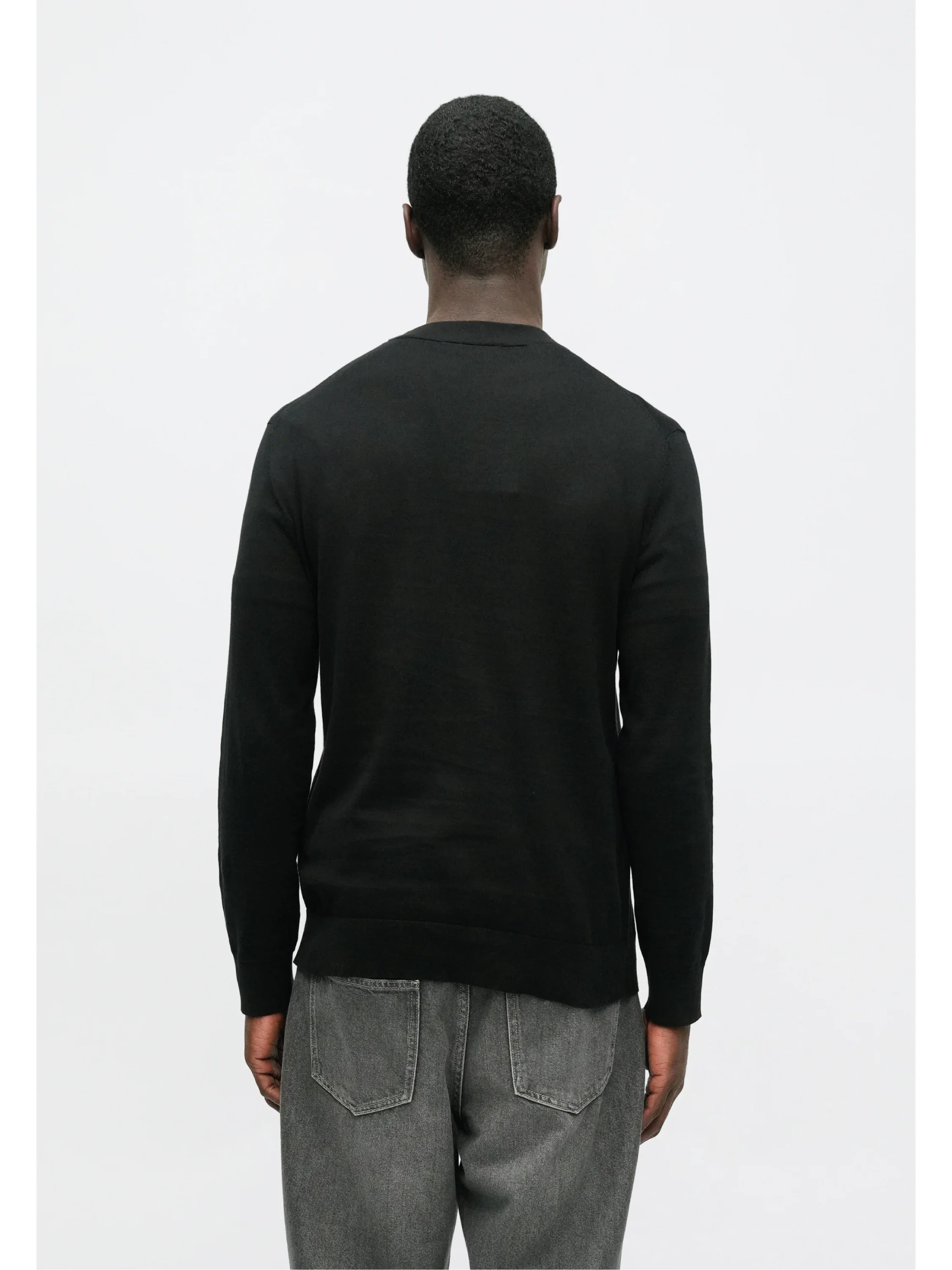 Selected Maglia girocollo da uomo Torino nera - Image 2