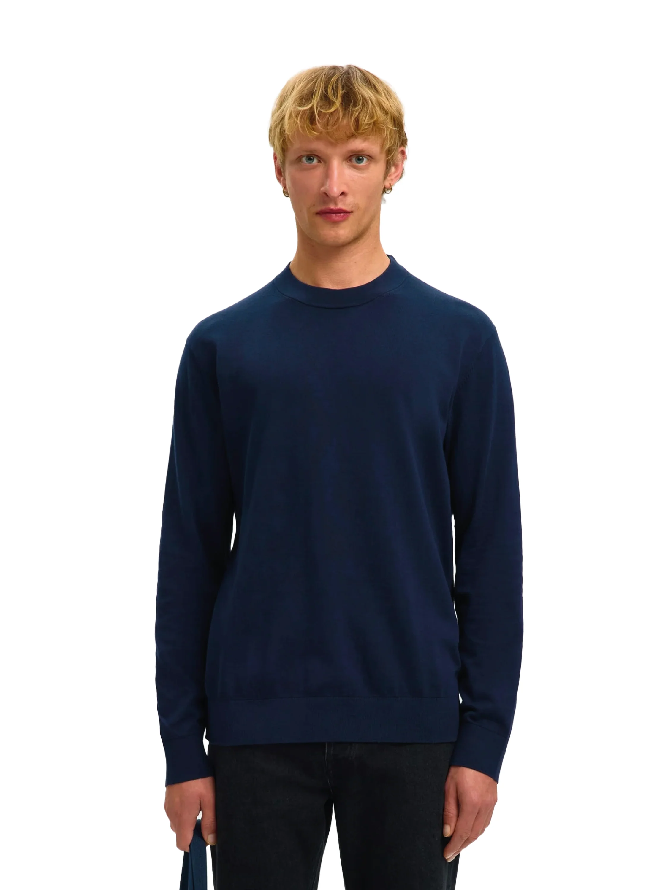 Selected Maglia girocollo da uomo Torino blu - Image 2