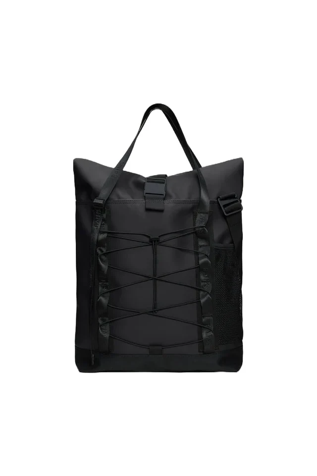 Rains Borsa da viaggio Trail Rolltop Tote nera 13390-BLK