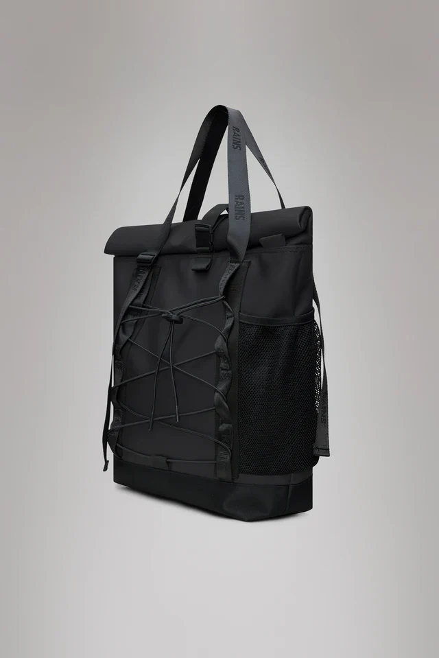 Rains Borsa da viaggio Trail Rolltop Tote nera 13390-BLK - Image 3