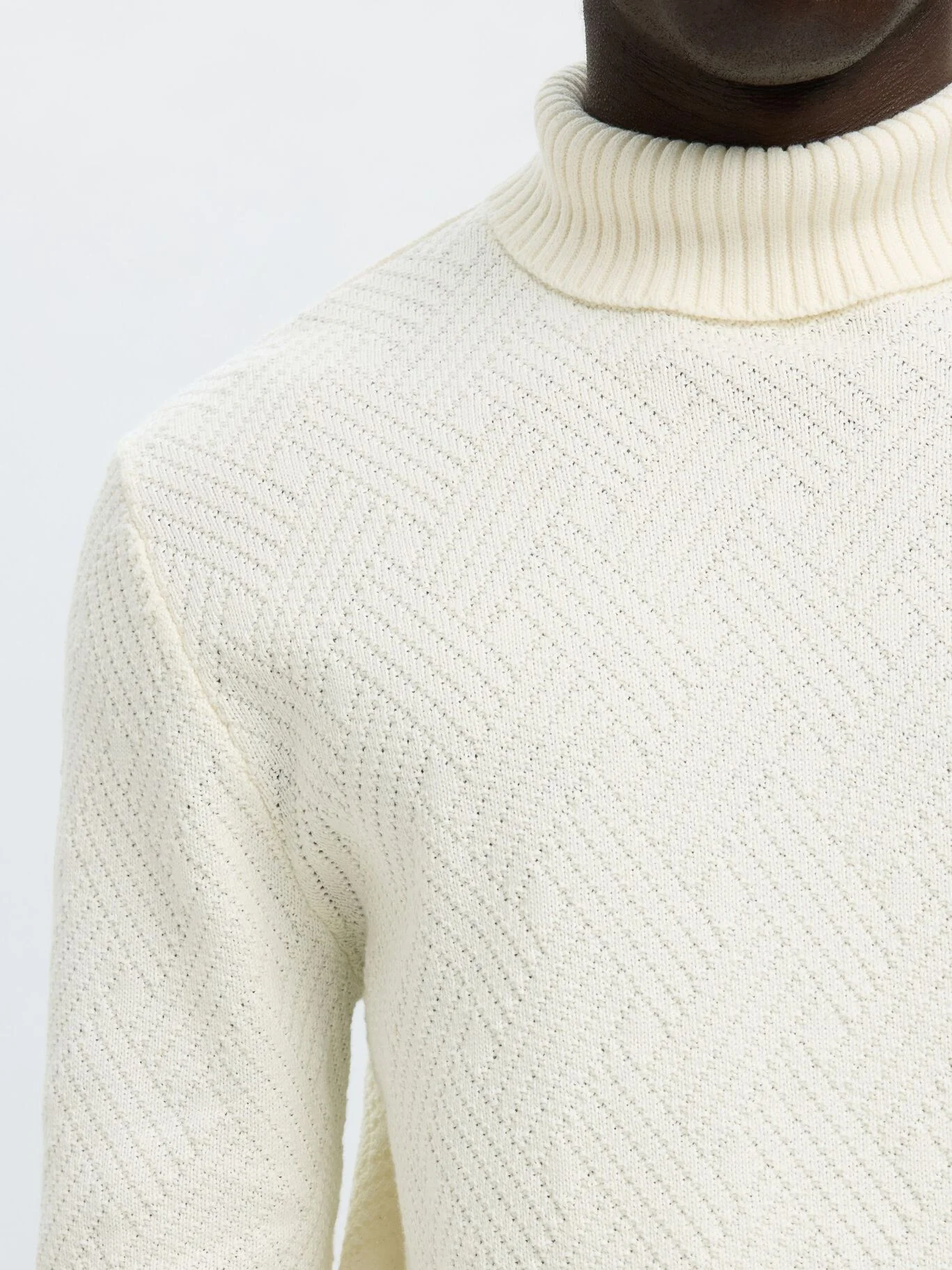 Selected Maglia collo alto da uomo Trevor panna - Image 2