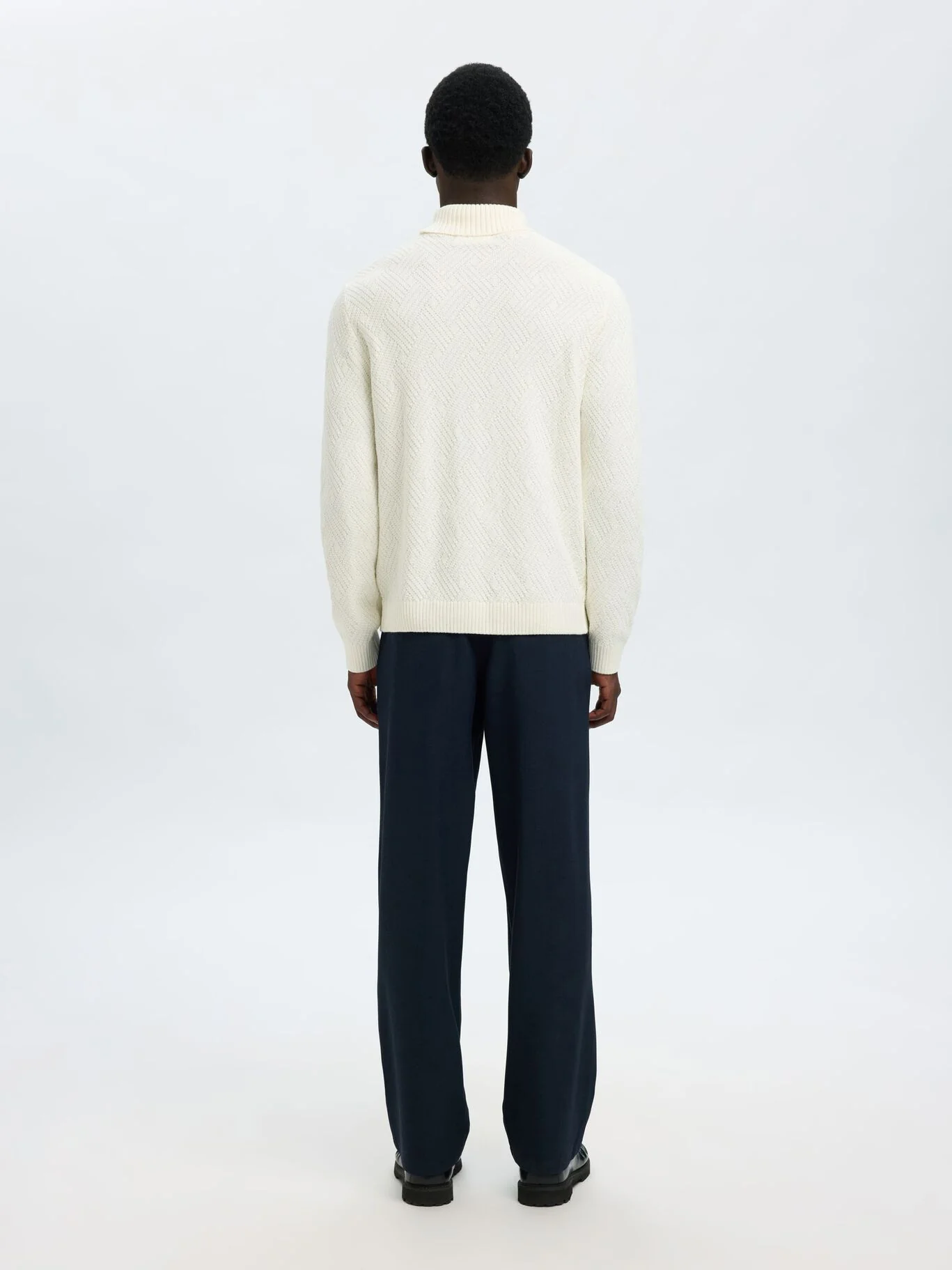 Selected Maglia collo alto da uomo Trevor panna - Image 3