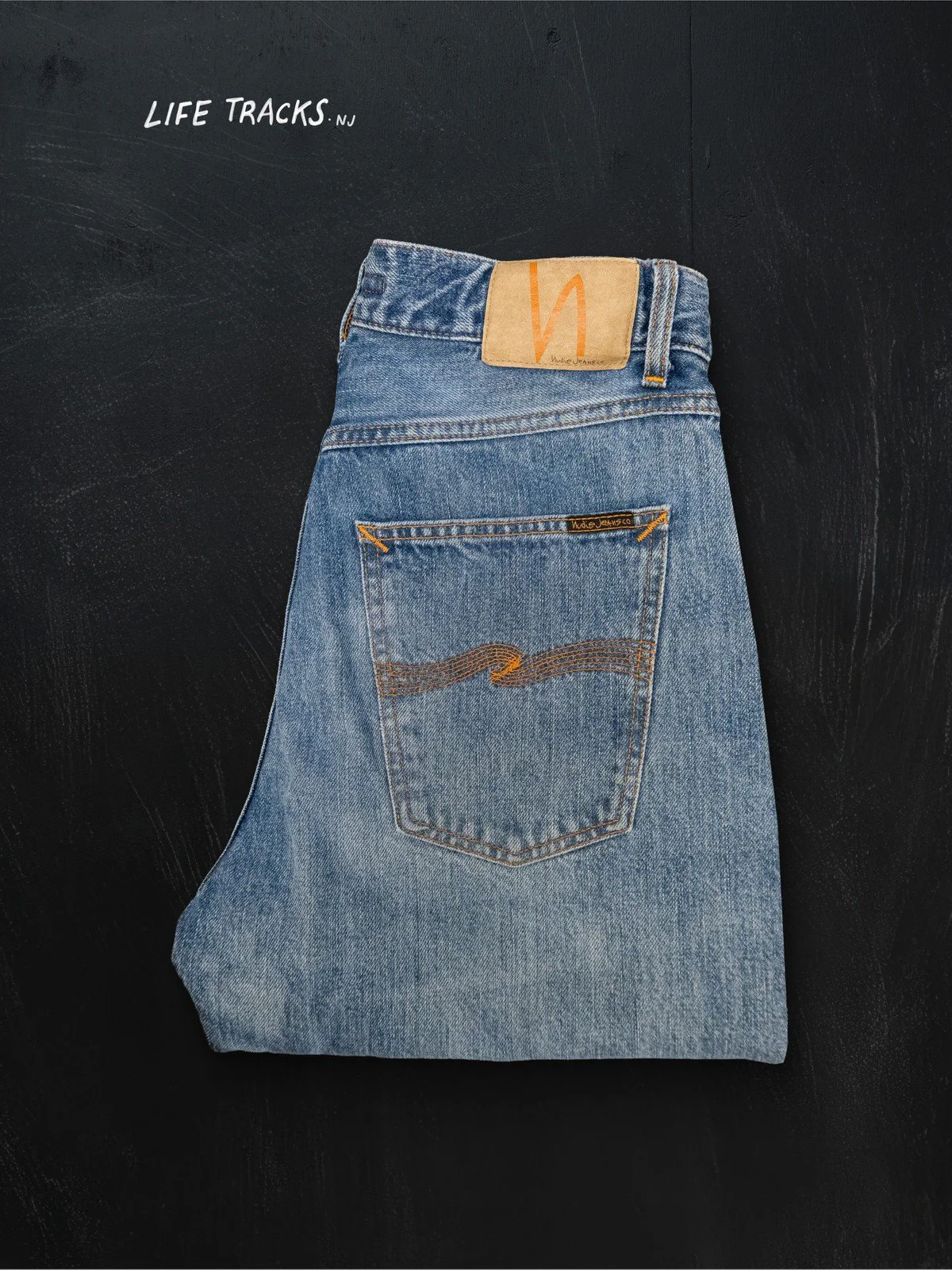 Nudie Jeans da uomo Tuff Tony Basement Tracks - Image 5