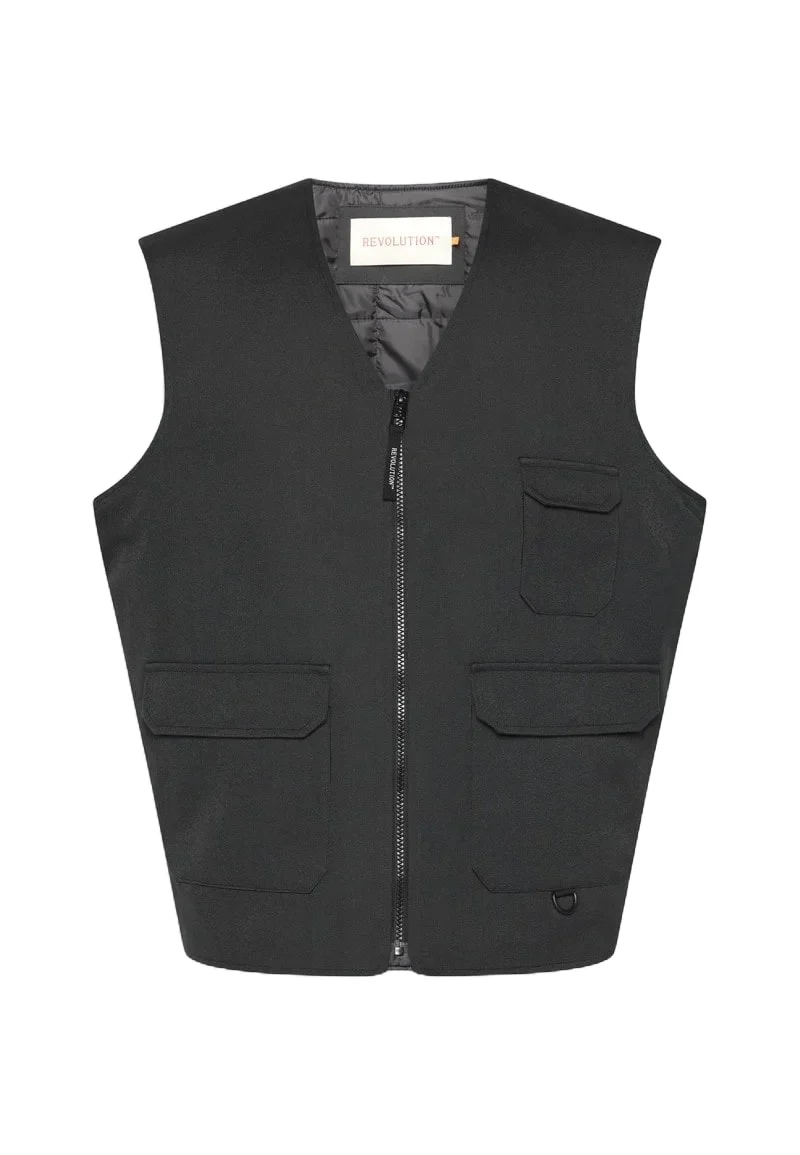 Revolution giacca smanicata da uomo utility vest nero