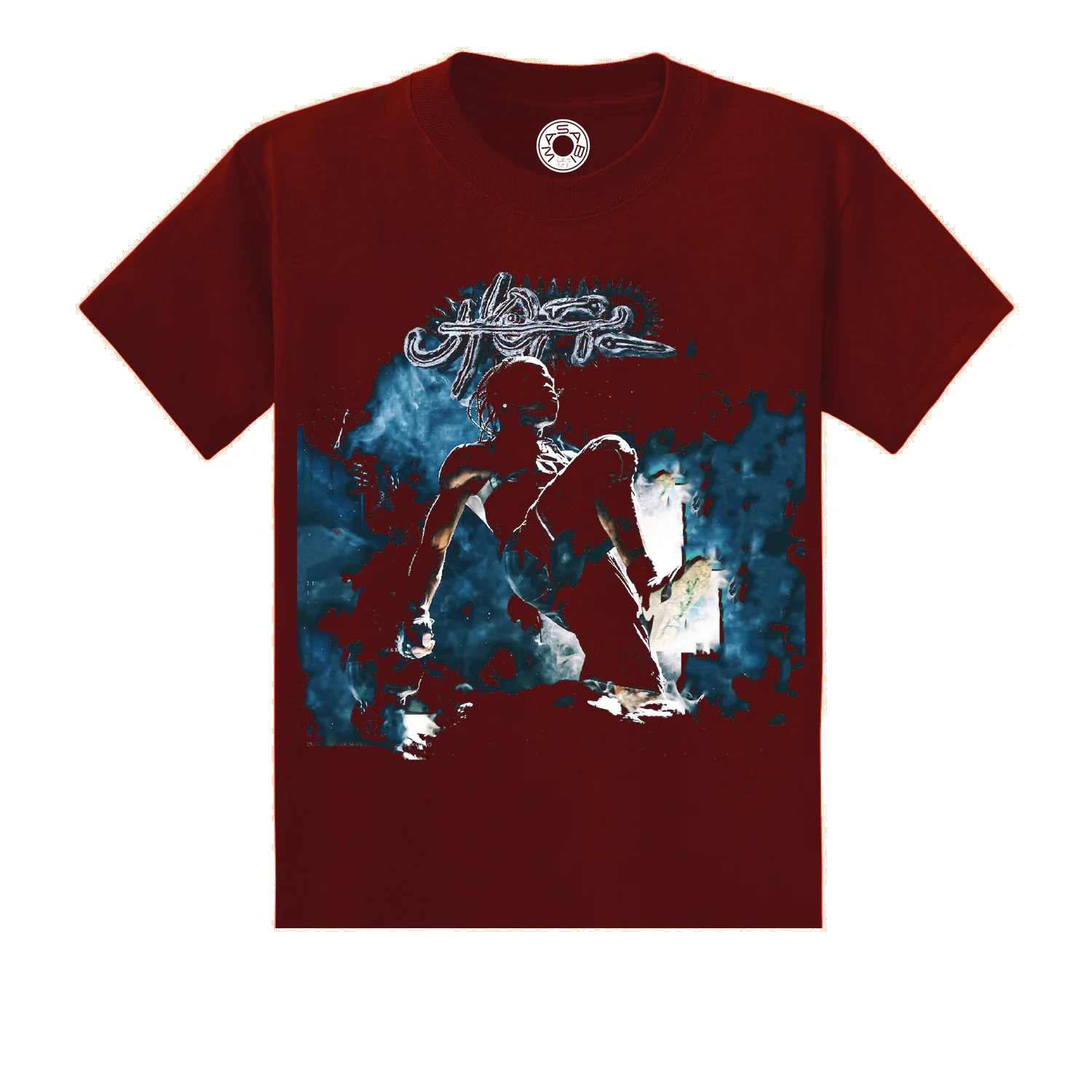 Wasabi T-Shirt da uomo manica corta Utopia bordeaux