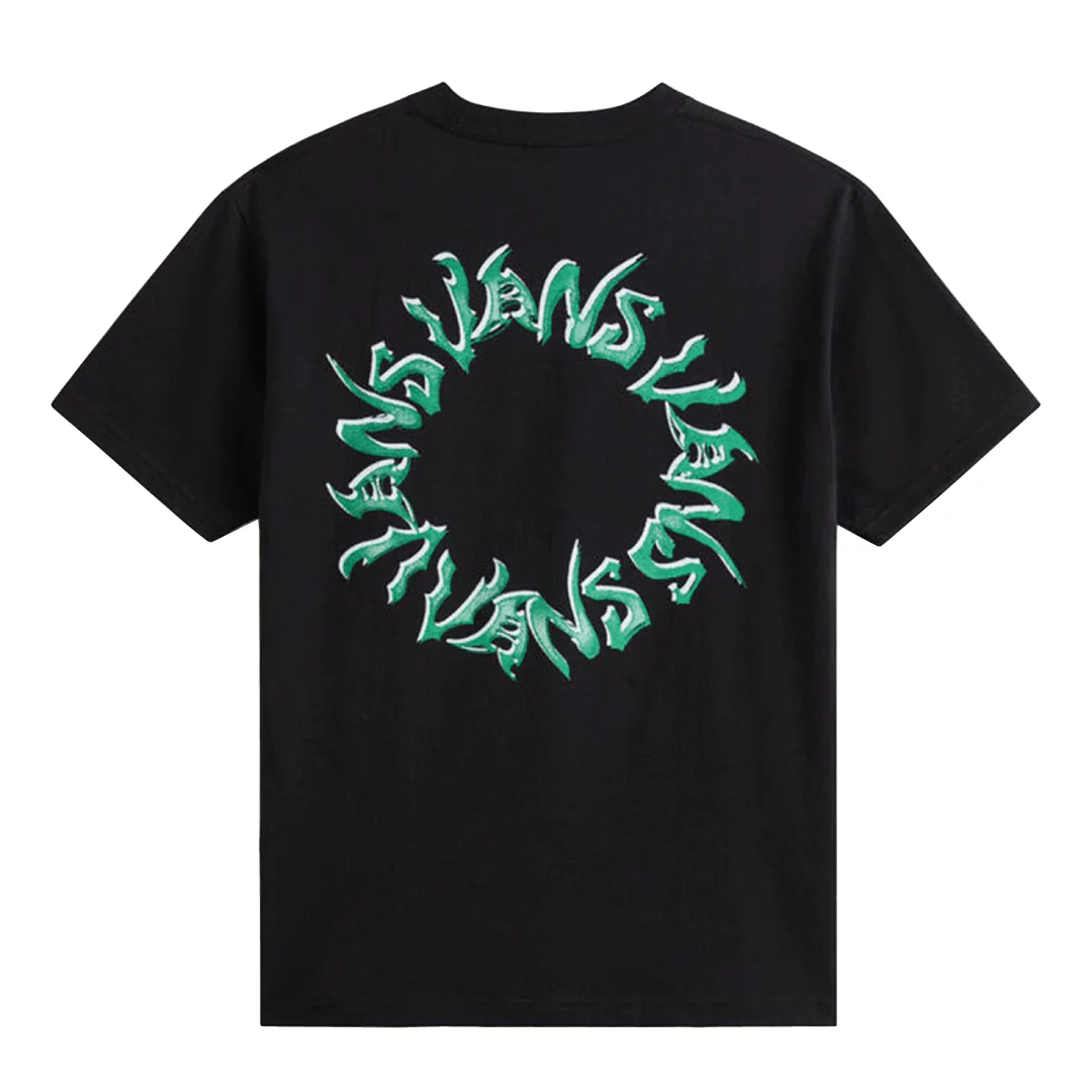 Vans T-Shirt da uomo manica corta Wild Circle Erkek Siyah - Image 2