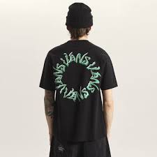 Vans T-Shirt da uomo manica corta Wild Circle Erkek Siyah - Image 3