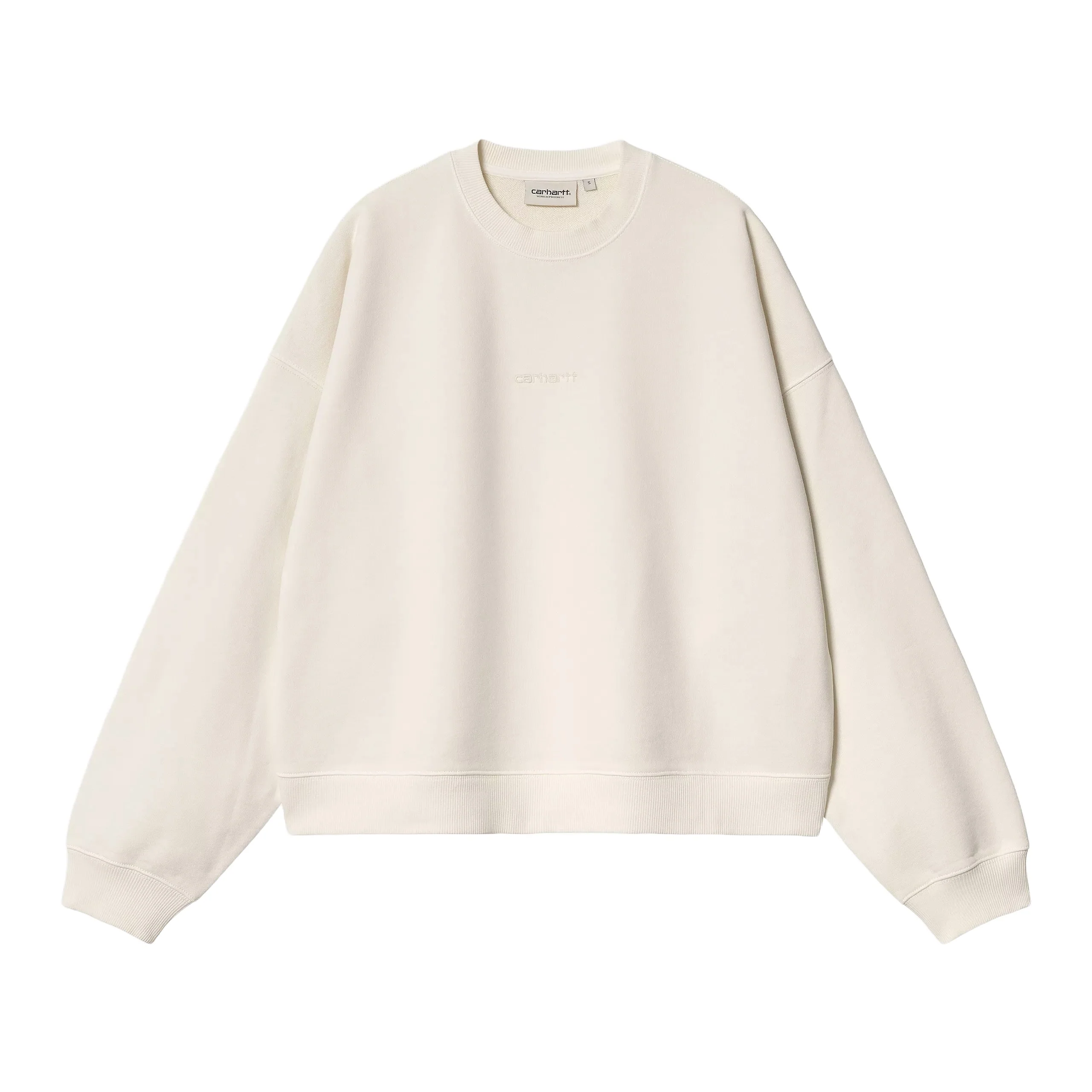 Carhartt Wip Felpa girocollo da donna Benton panna