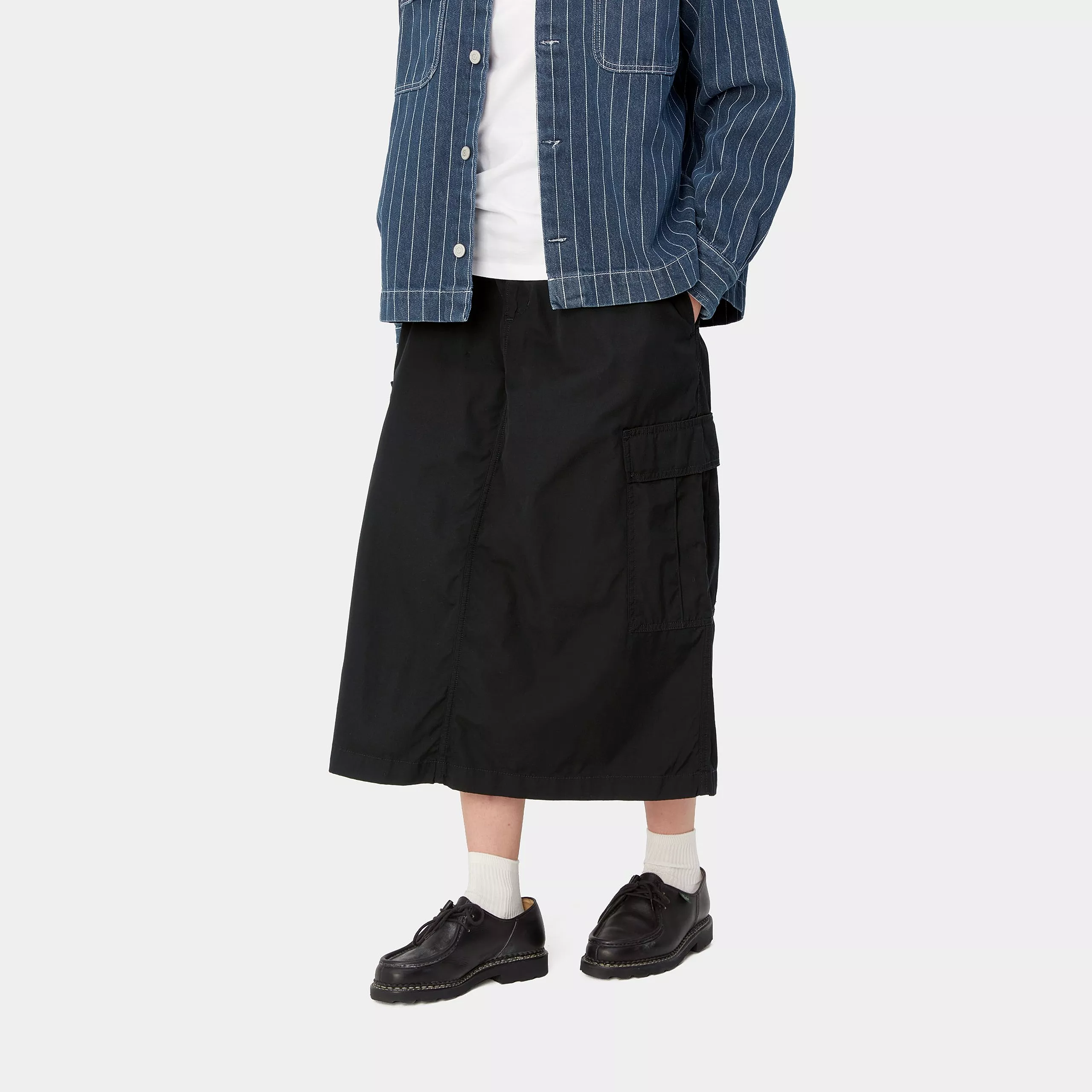 Carhartt Wip Gonna lunga con tasconi Jet Cargo nera - Image 3