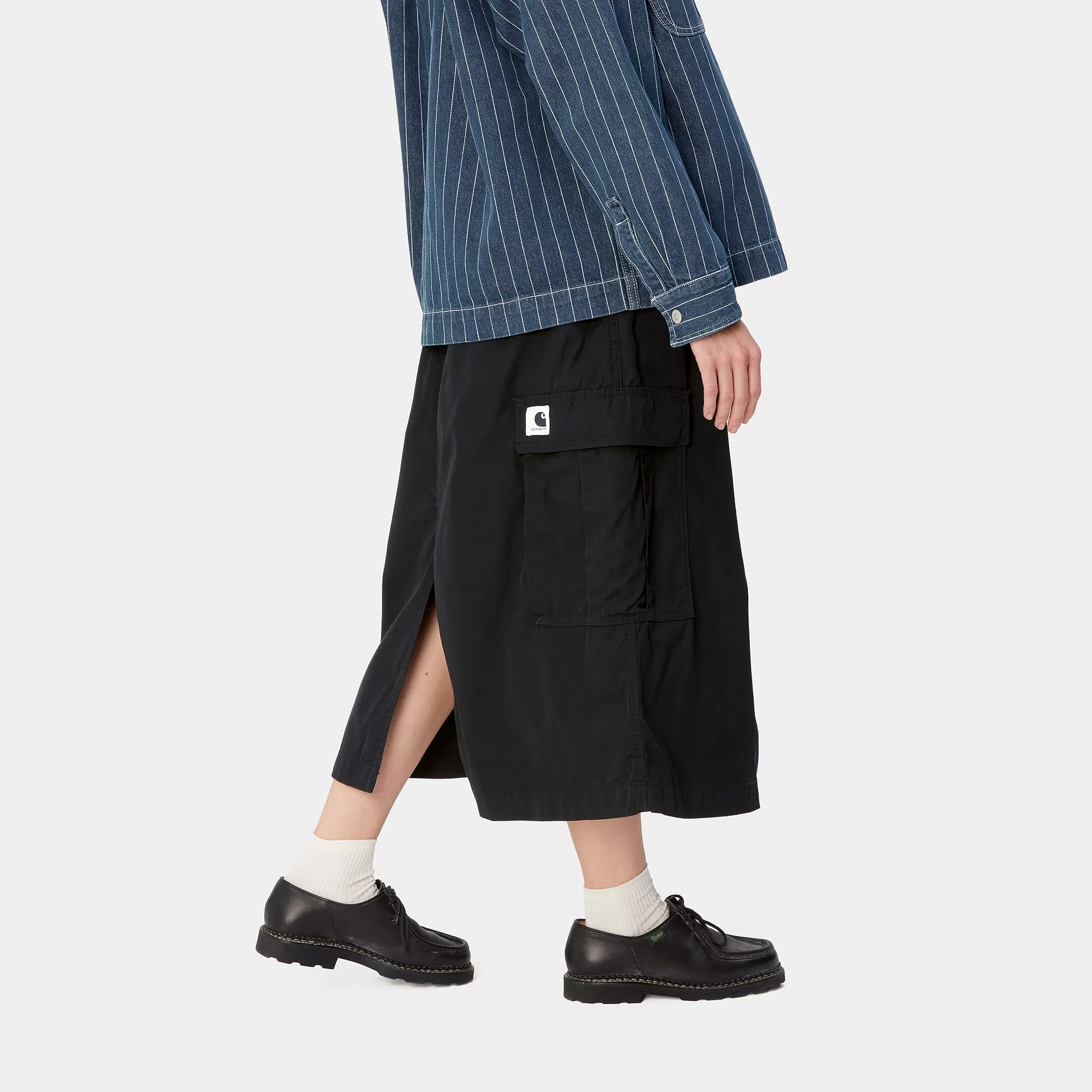 Carhartt Wip Gonna lunga con tasconi Jet Cargo nera - Image 4