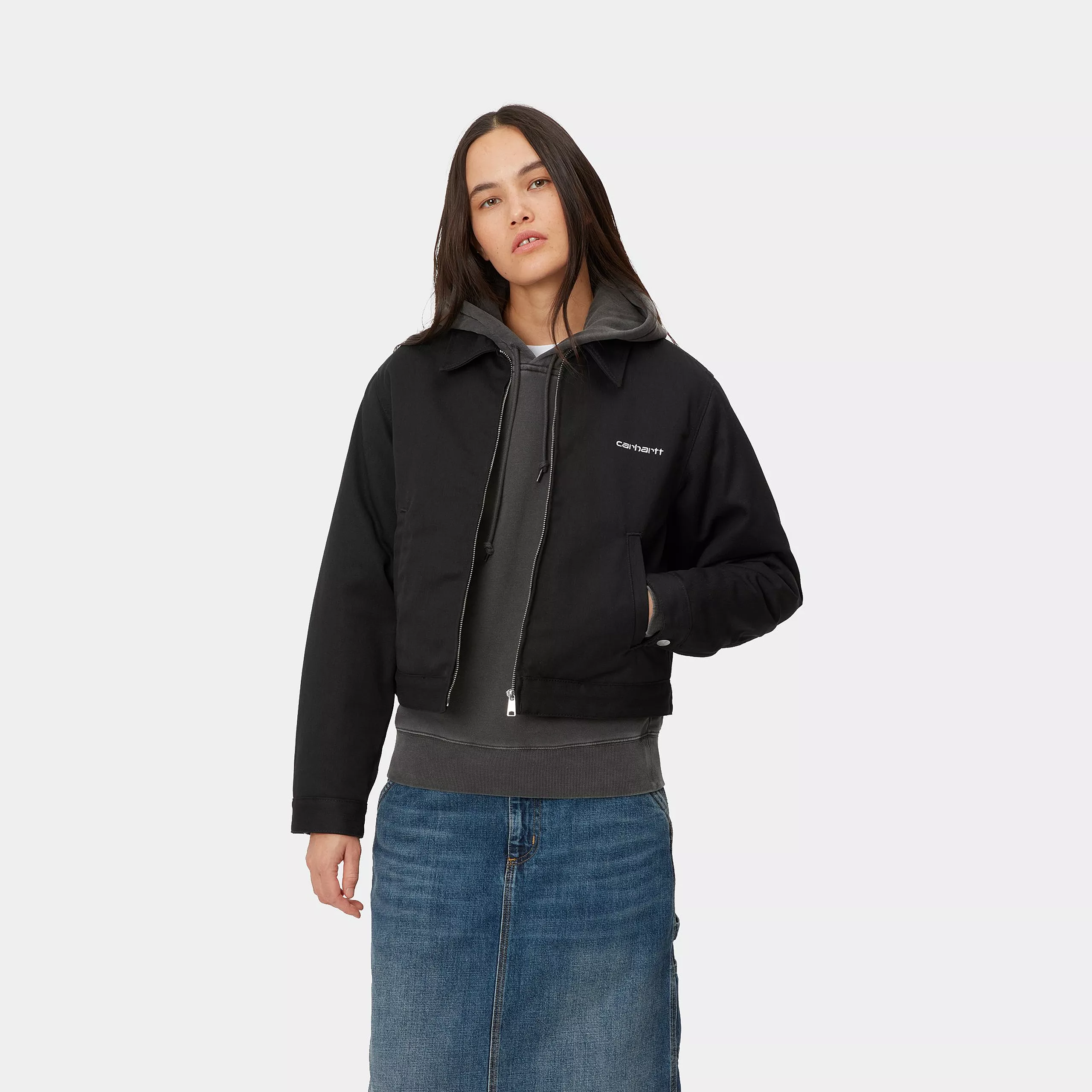 Carhartt Wip Giacca corta da donna Module Script nera - Image 4