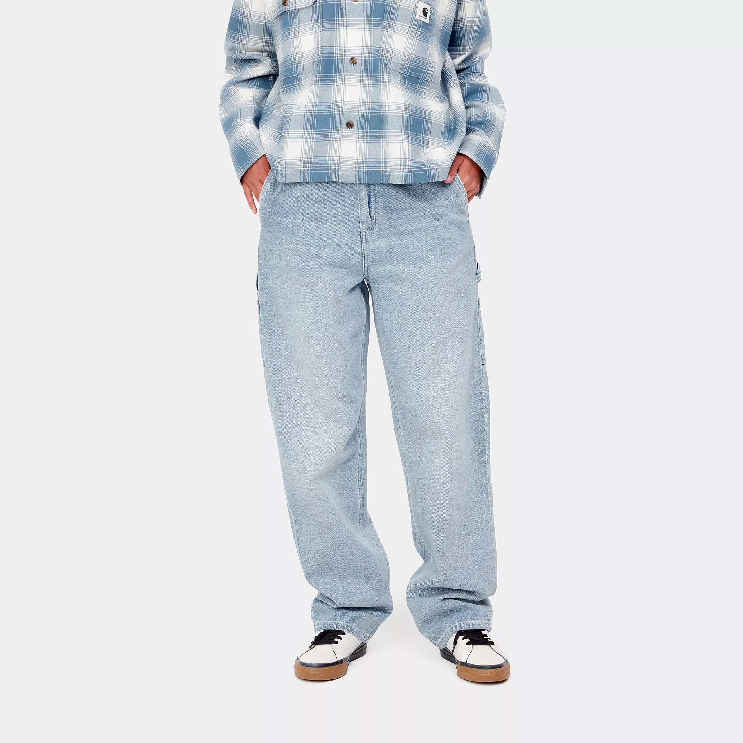 Carhartt Wip Jeans da donna Pierce lavaggio chiaro - Image 4