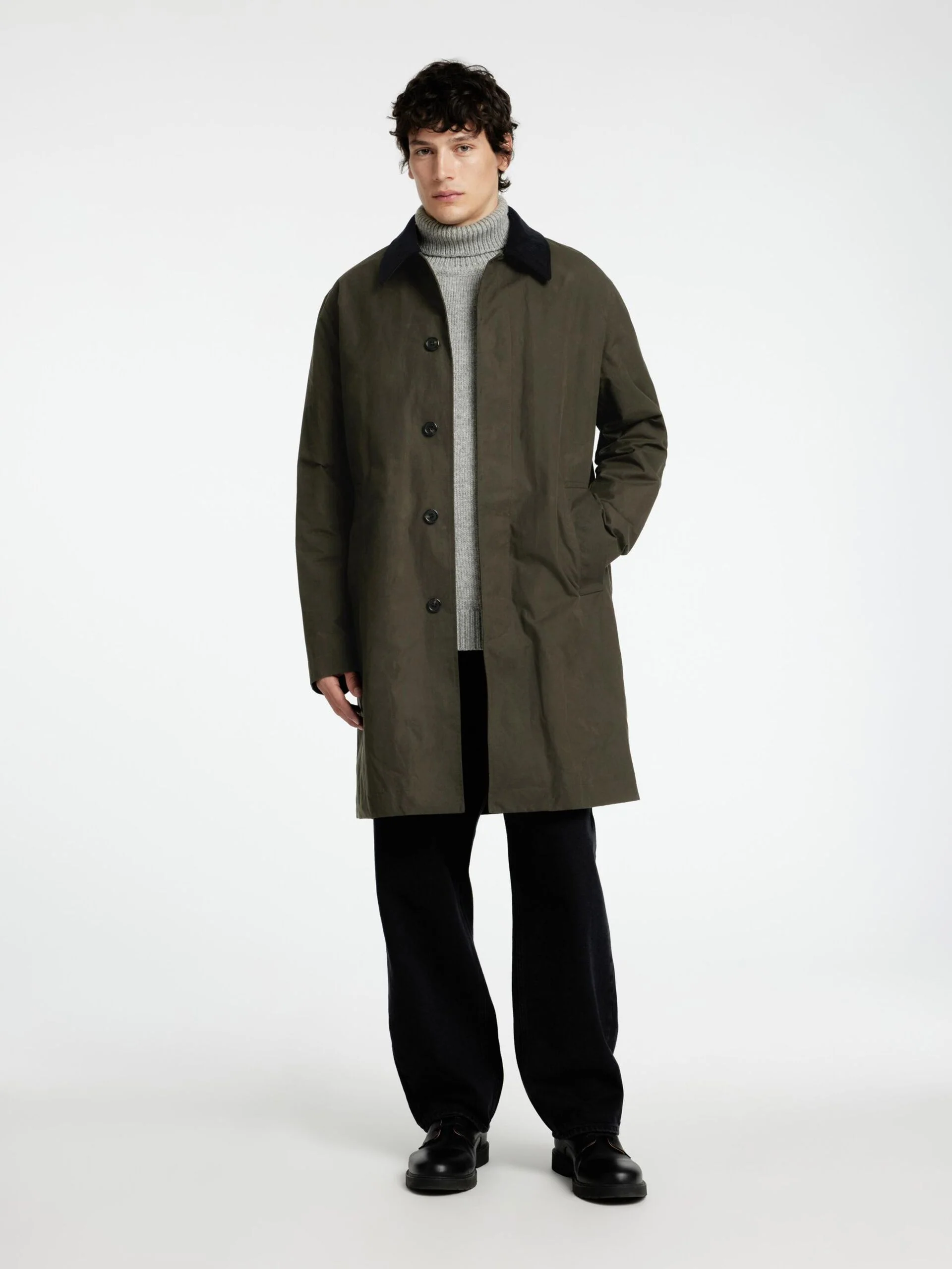 Selected Giacca cerata da uomo Walter waxed verde - Image 4