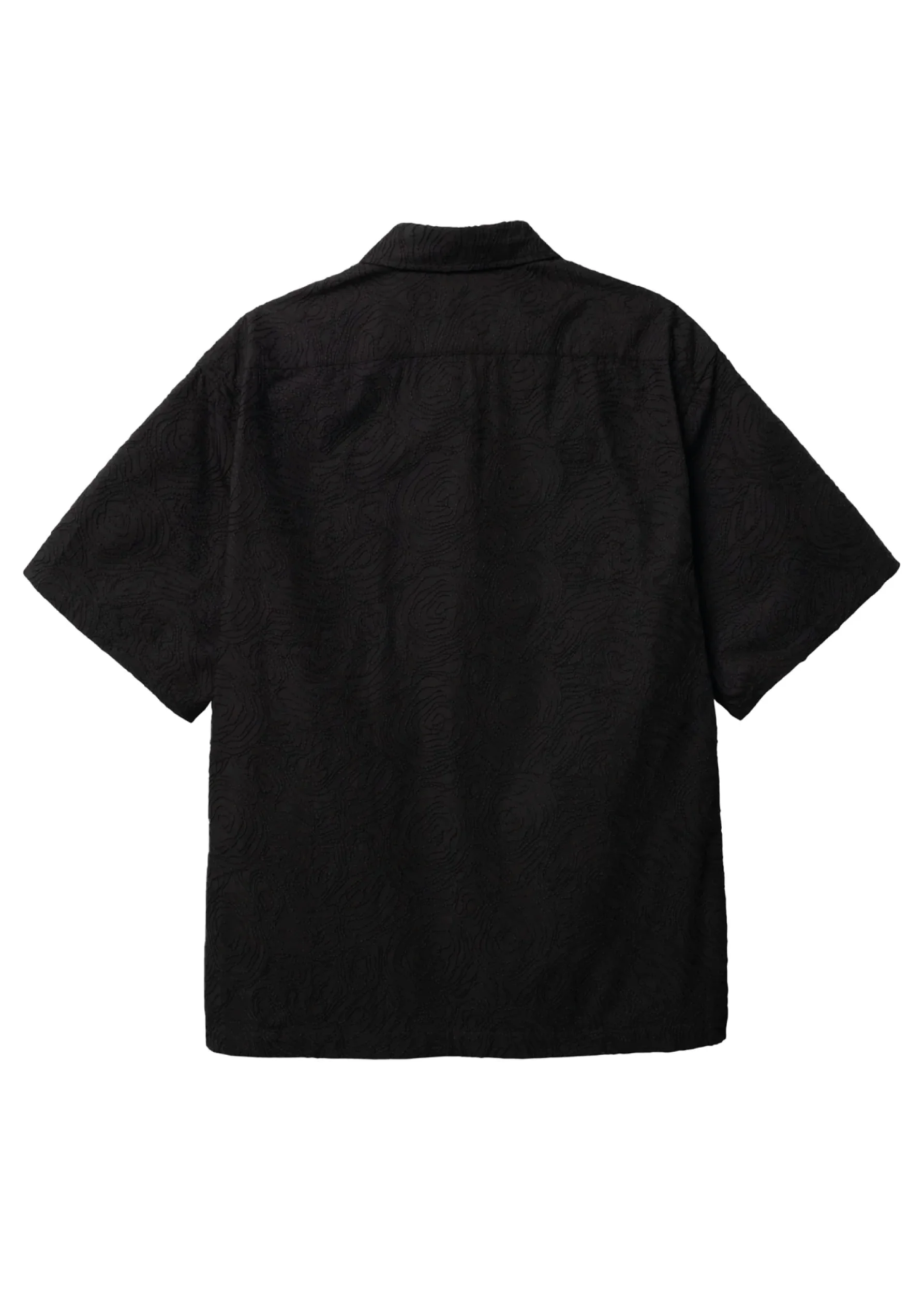 Woodbird Camicia da uomo manica corta Wang Embroidery nera - Image 2