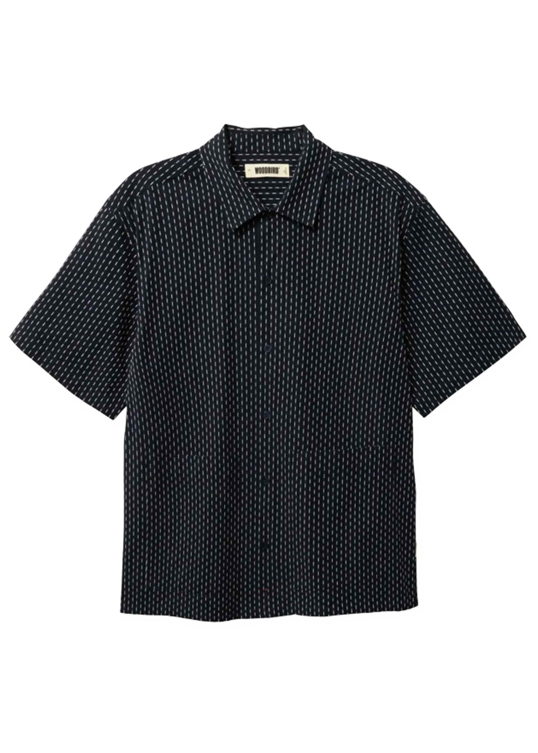 Woodbird Camicia da uomo manica corta Wang Shiko blu