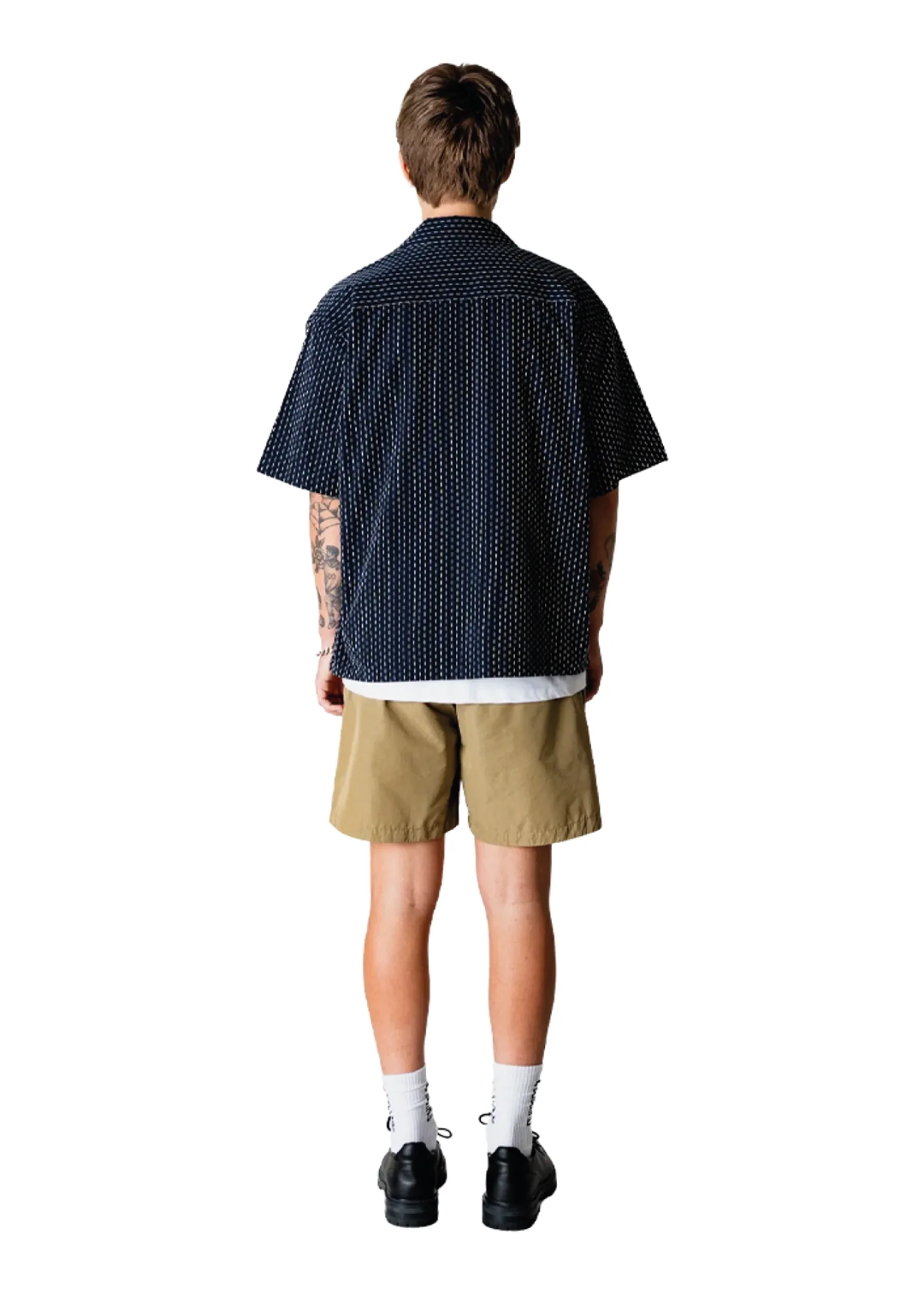 Woodbird Camicia da uomo manica corta Wang Shiko blu - Image 3