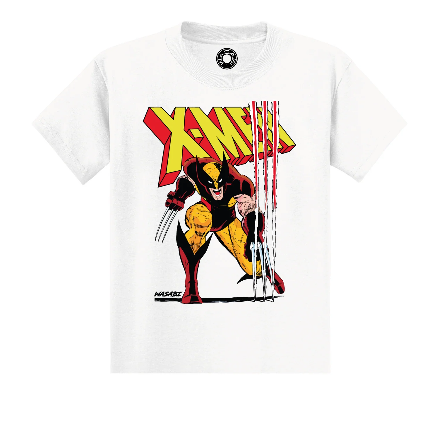 Wasabi T-Shirt da uomo manica corta Wolverine bianca