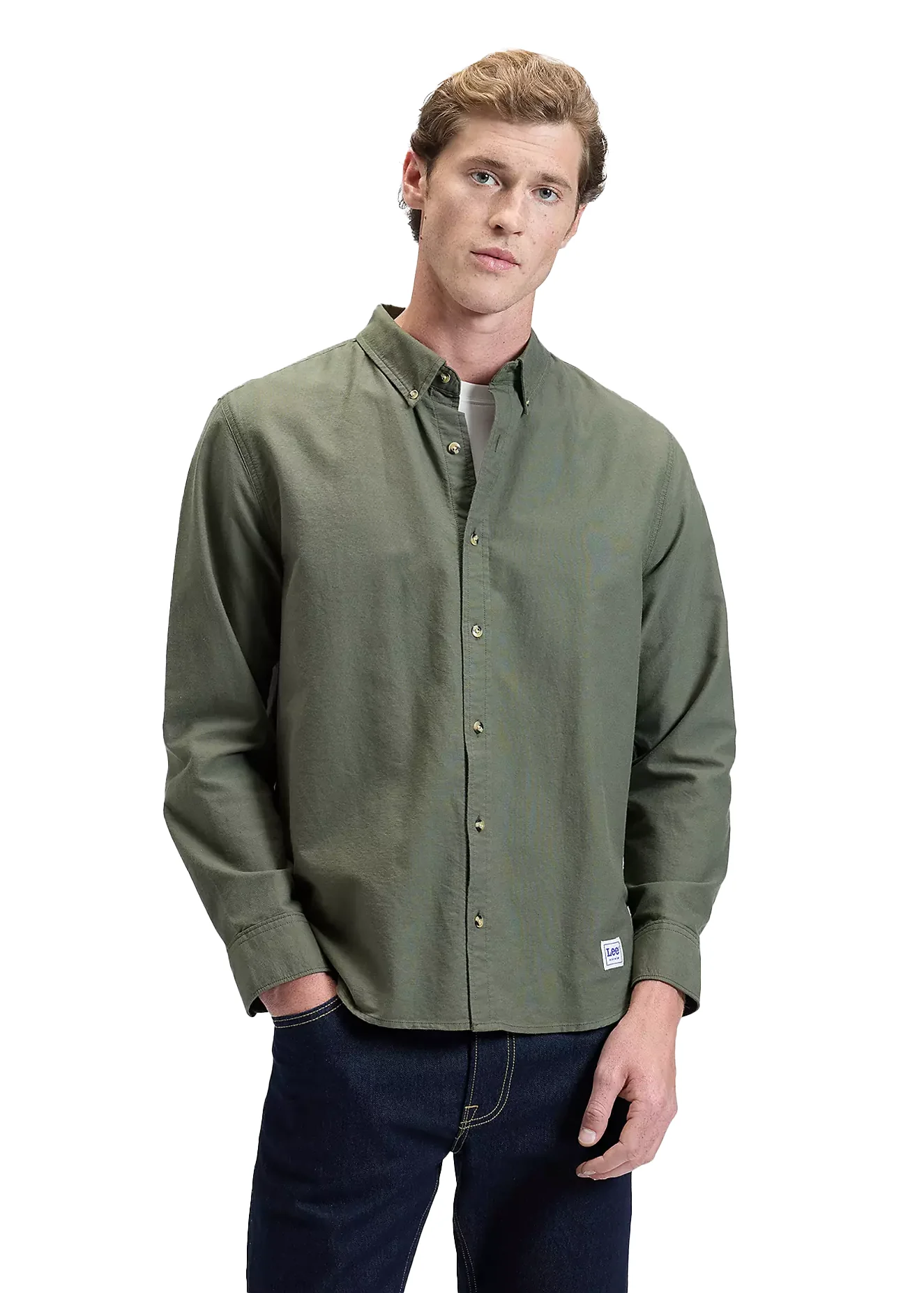 Lee Camicia da uomo Work Relaxed verde