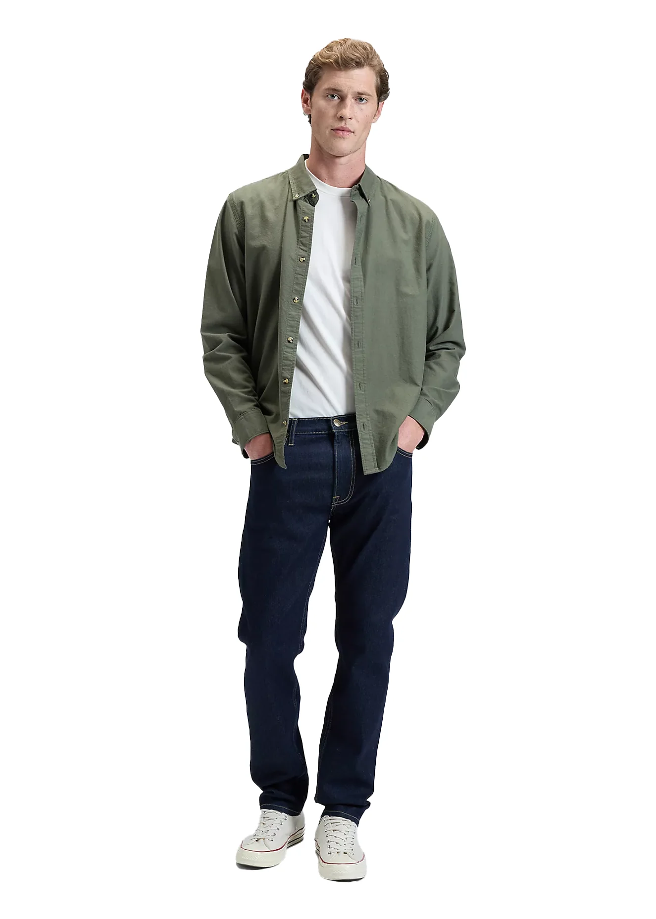 Lee Camicia da uomo Work Relaxed verde - Image 3