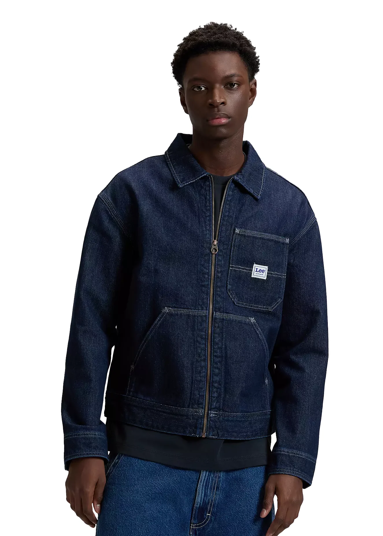 Lee Giacca da uomo in jeans con zip Workwear 91W Regular