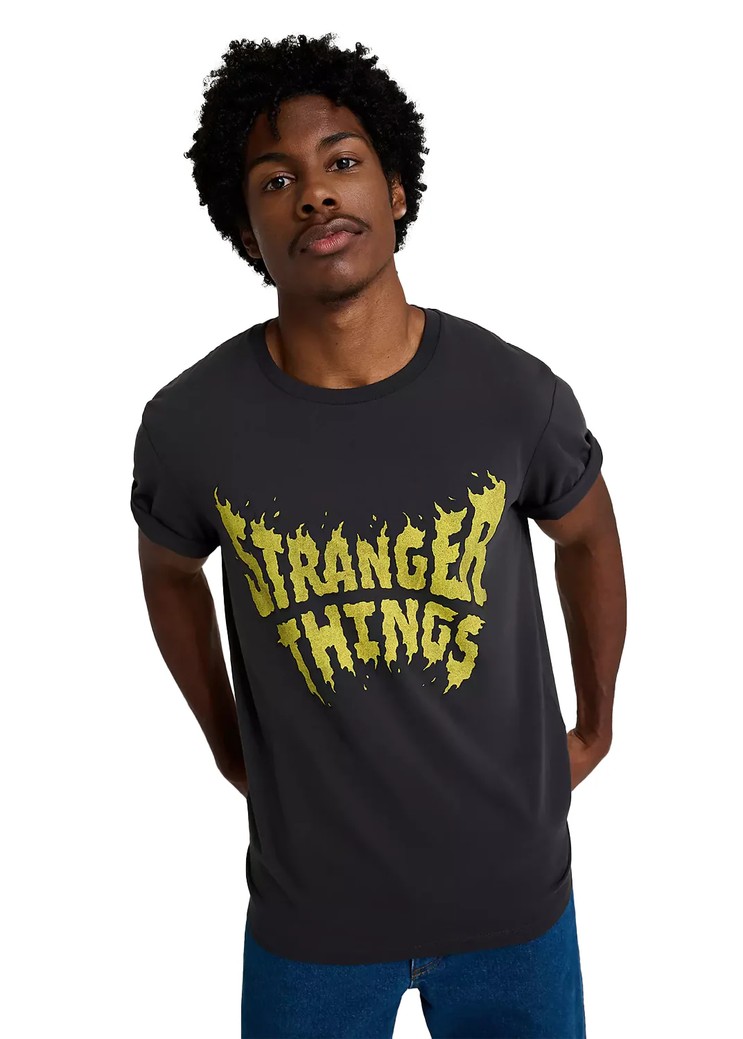 Wrangler T-Shirt da uomo manica corta collabo x Stranger Things