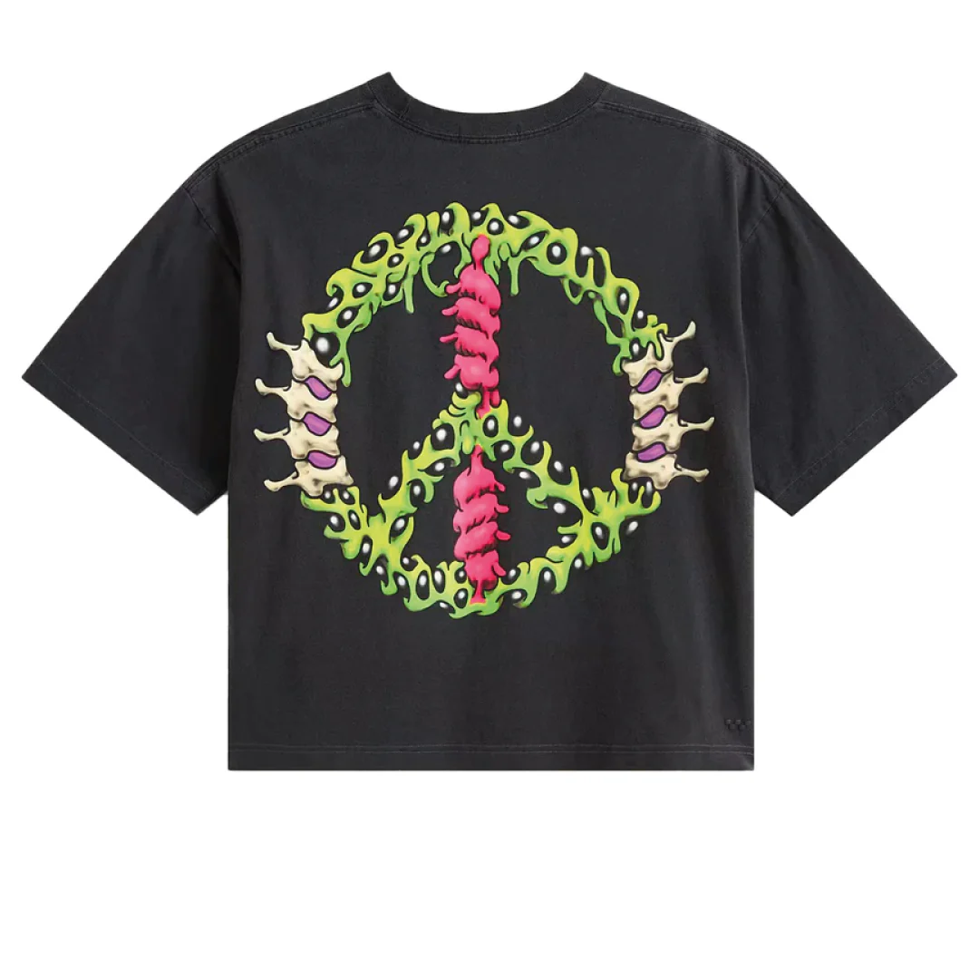 Vans T-Shirt da uomo manica corta Wreckpack Claw Peace nera - Image 2