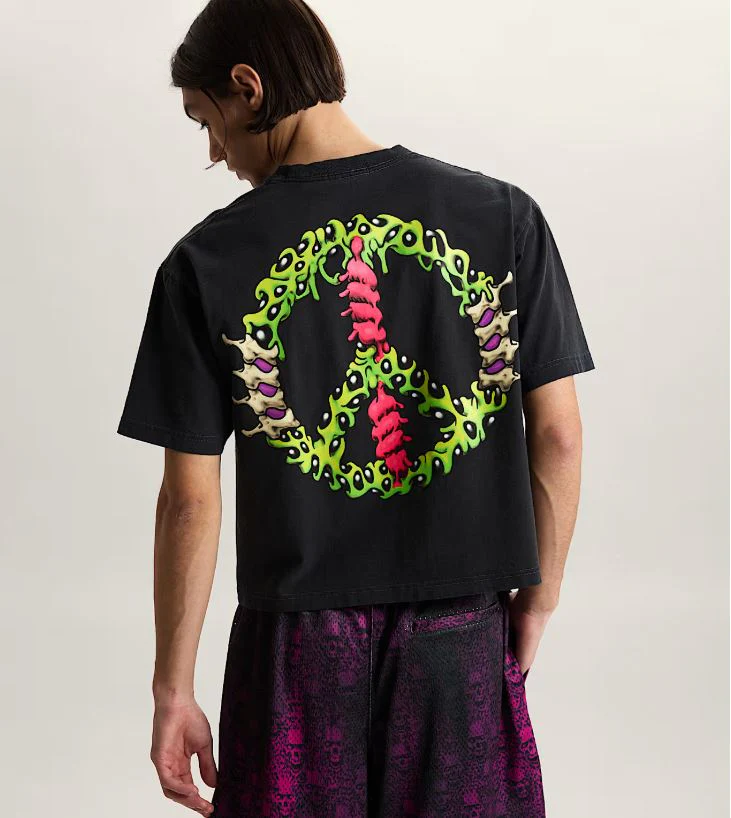 Vans T-Shirt da uomo manica corta Wreckpack Claw Peace nera - Image 3