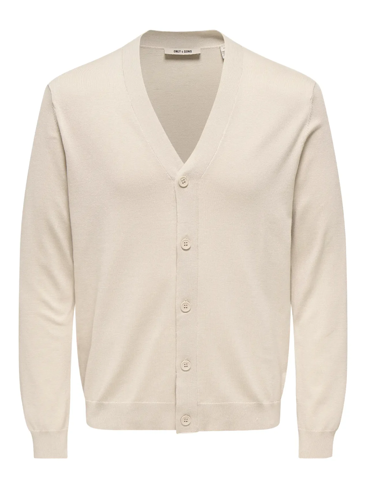 Only & Sons Cardigan con bottoni da uomo Wyler beige